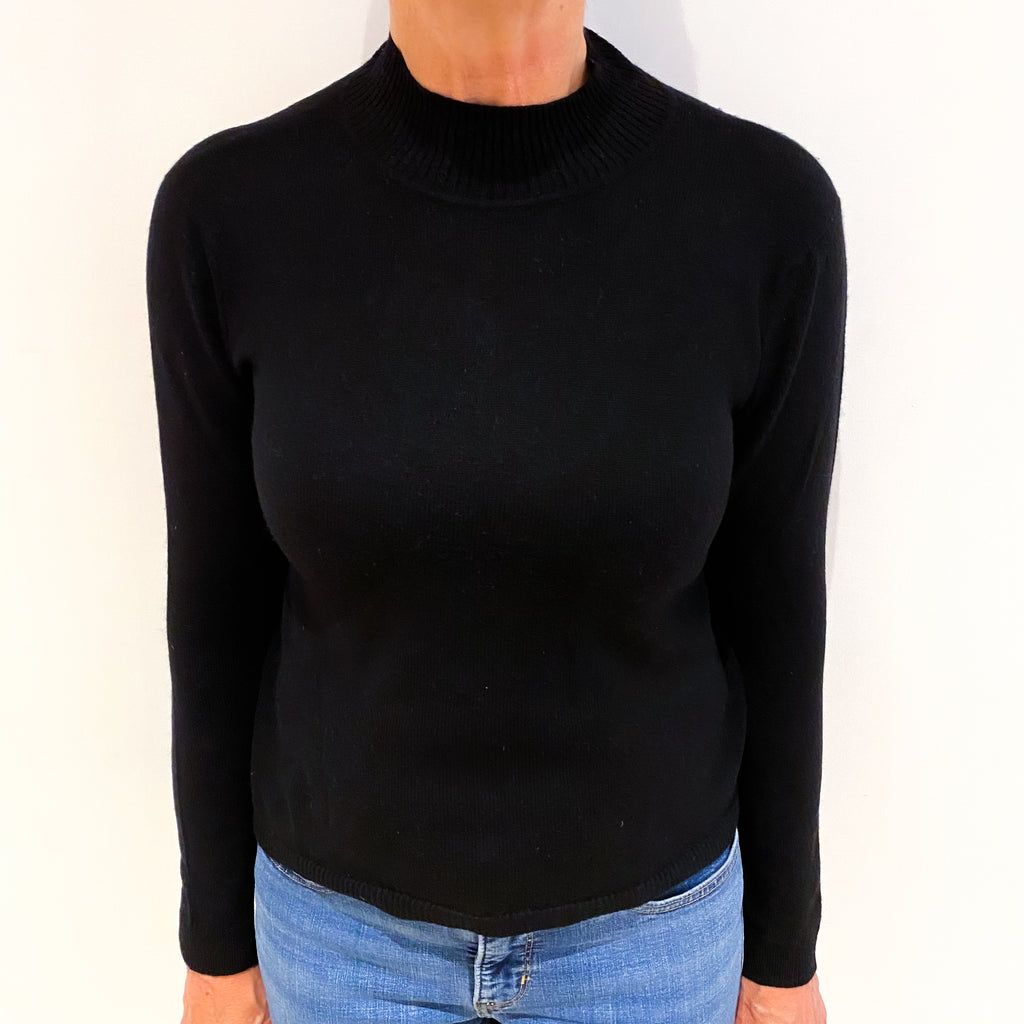 Black Cashmere Turtle Neck Jumper Medium