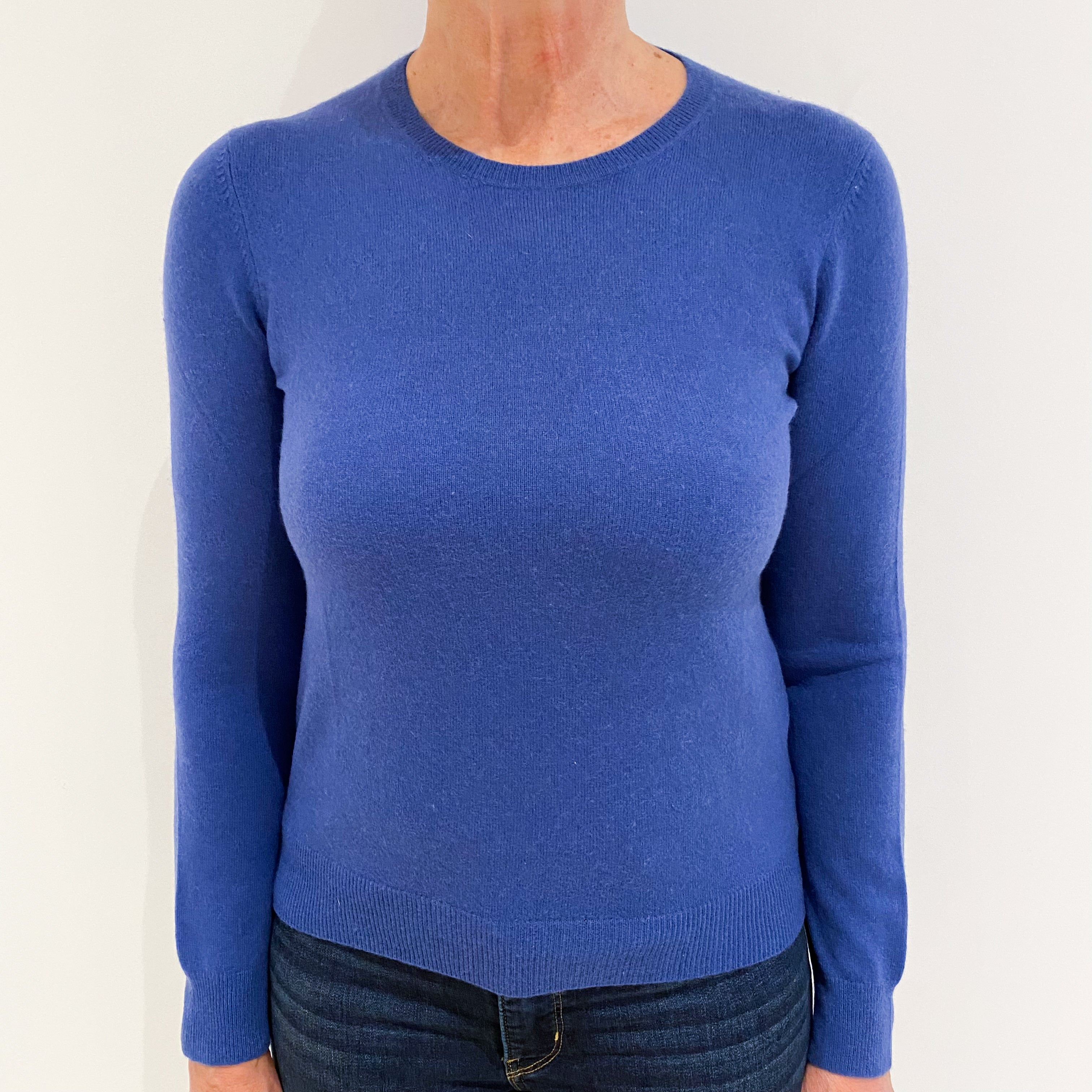 Air Force Blue Cashmere Crew Neck Jumper Medium
