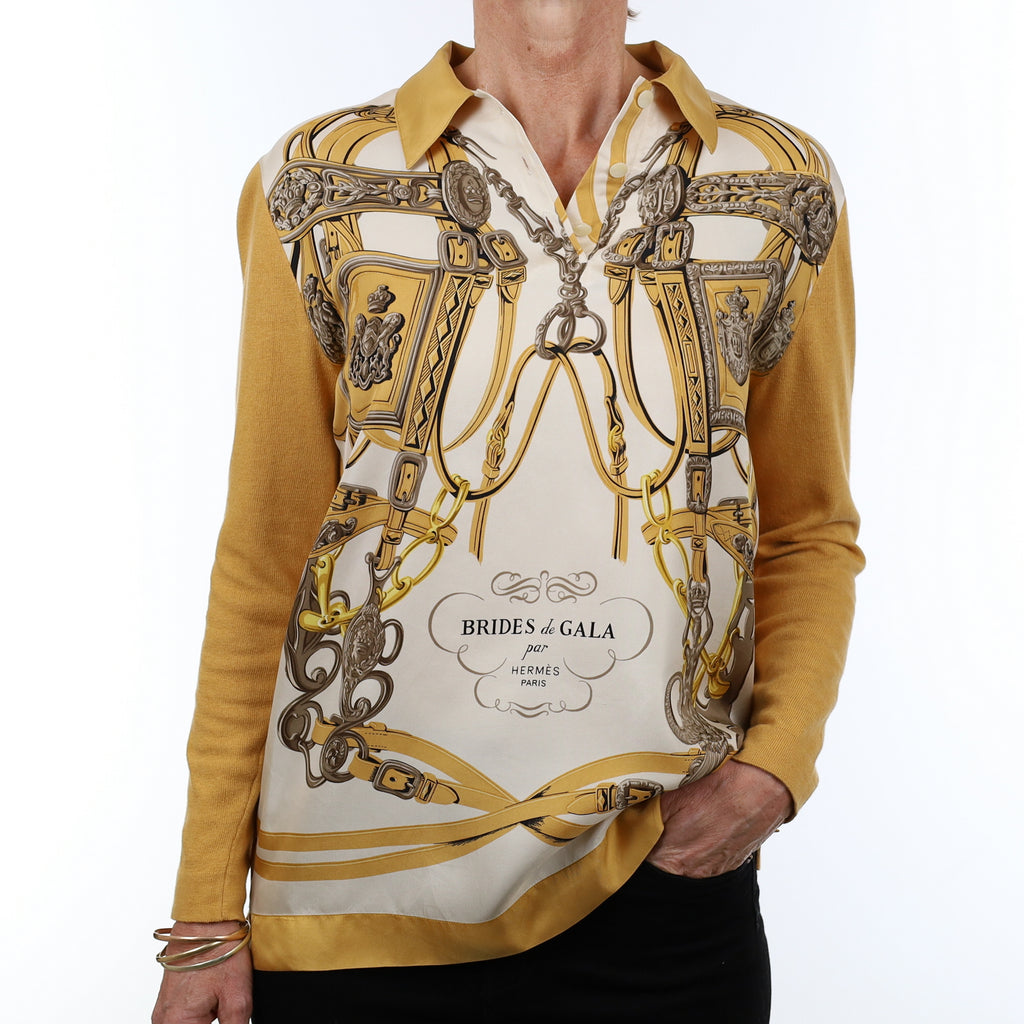 Brand New Hermès Brides De Gala Shirt UK 10-12