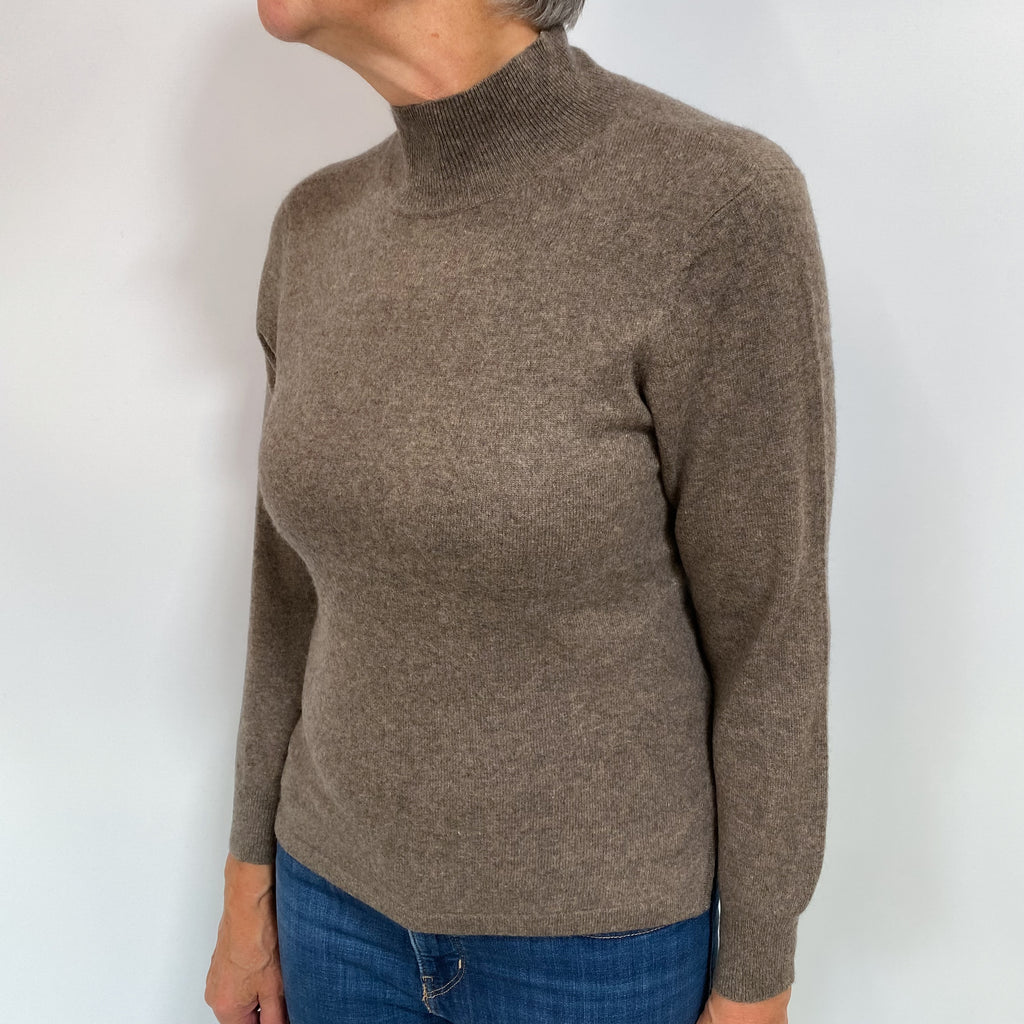 Donkey Brown Cashmere Turtle Neck Jumper Medium