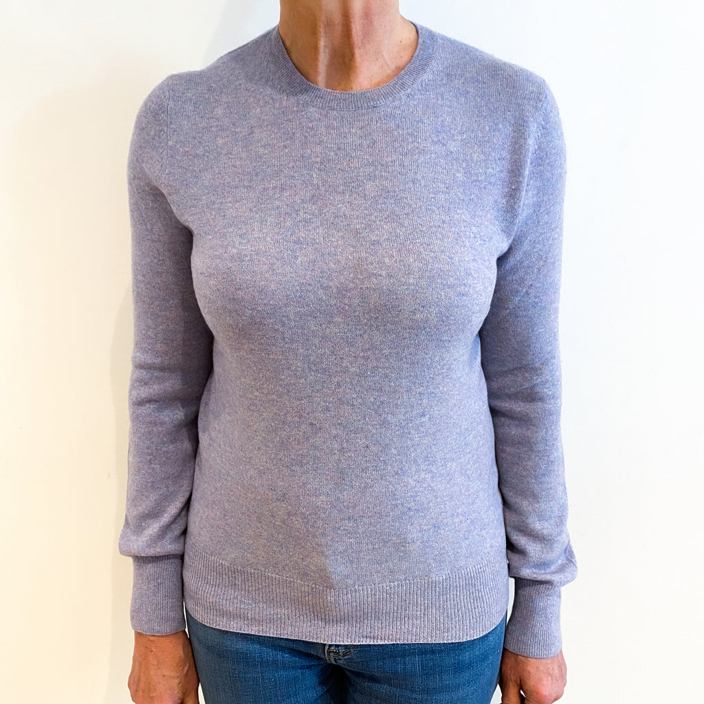 Lilac Purple Cashmere Crew Neck Jumper Medium