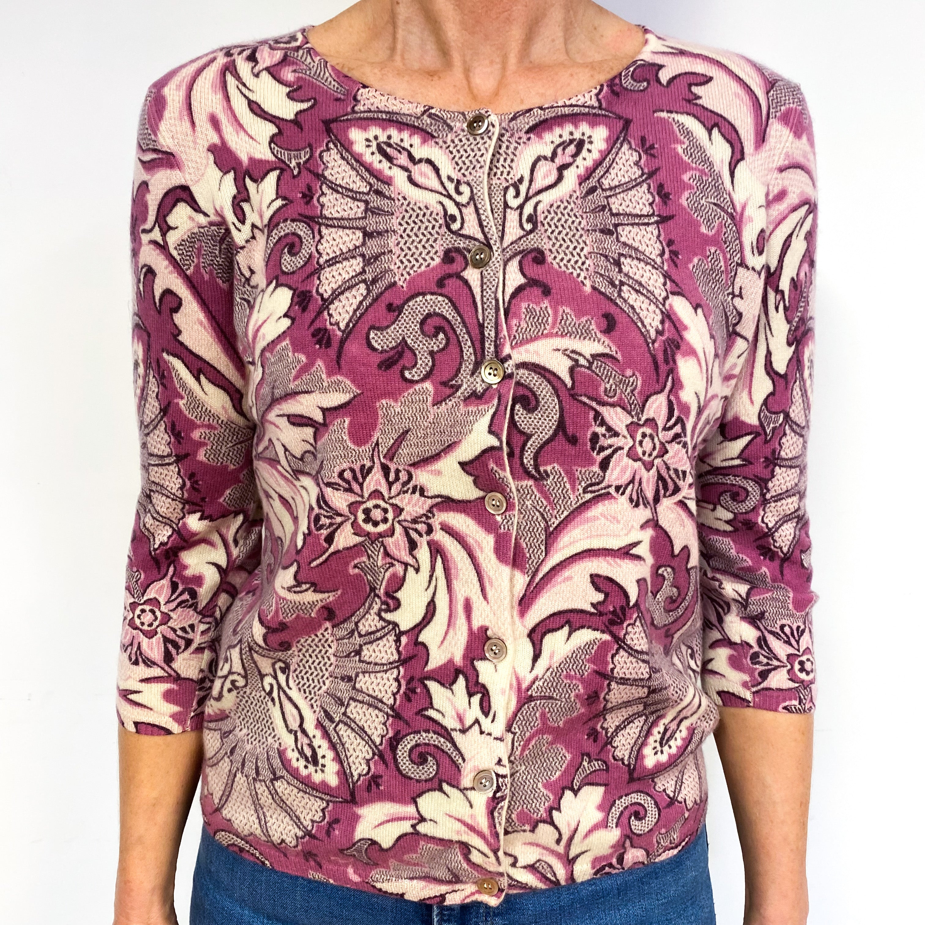 Vanilla Cream Cashmere Cardigan Medium