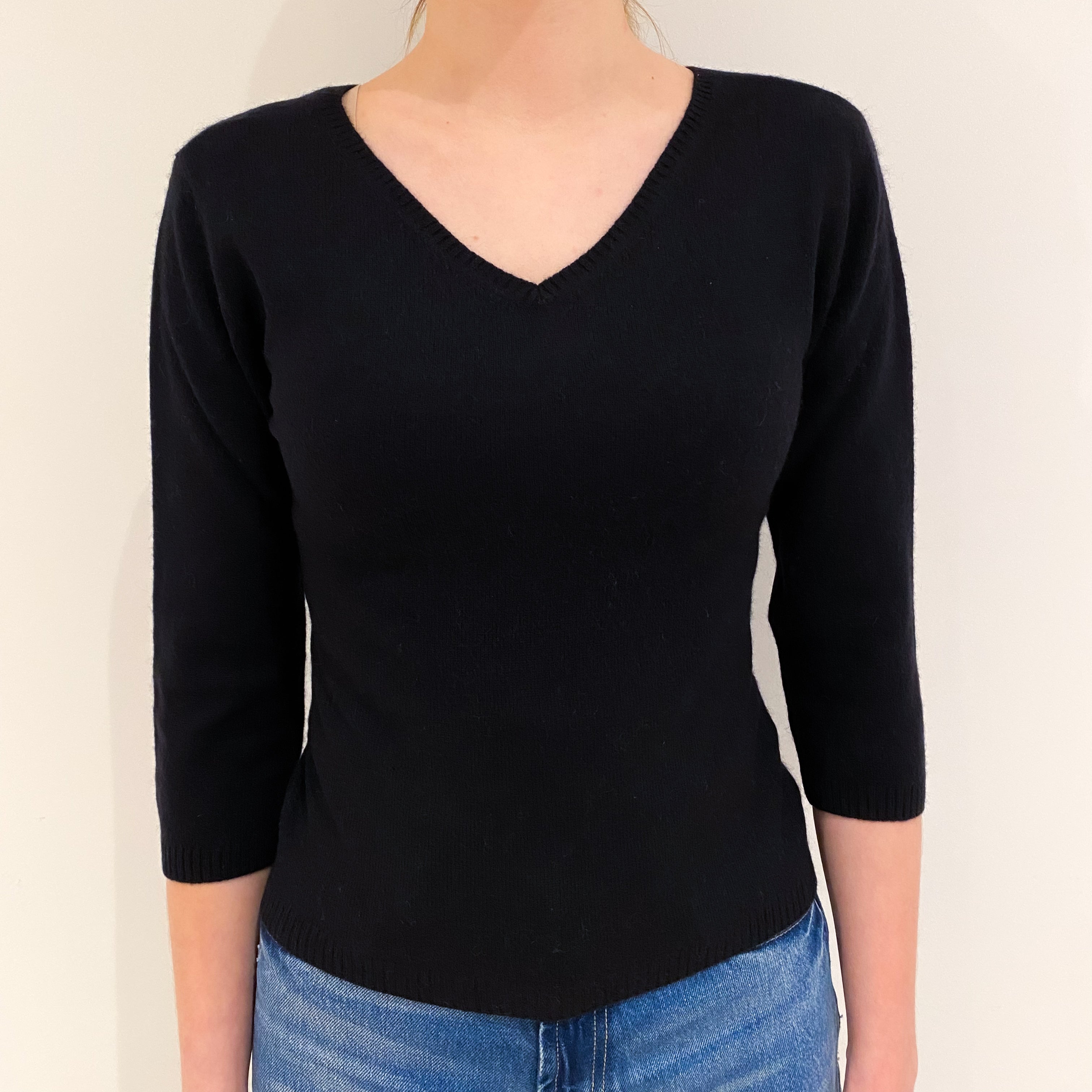 Cashmere V Neck Jumper Extra Small
