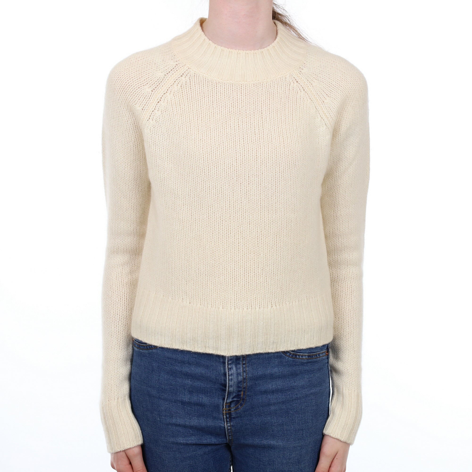 Vince Cream Cashmere Crew Neck Jumper Extra Small