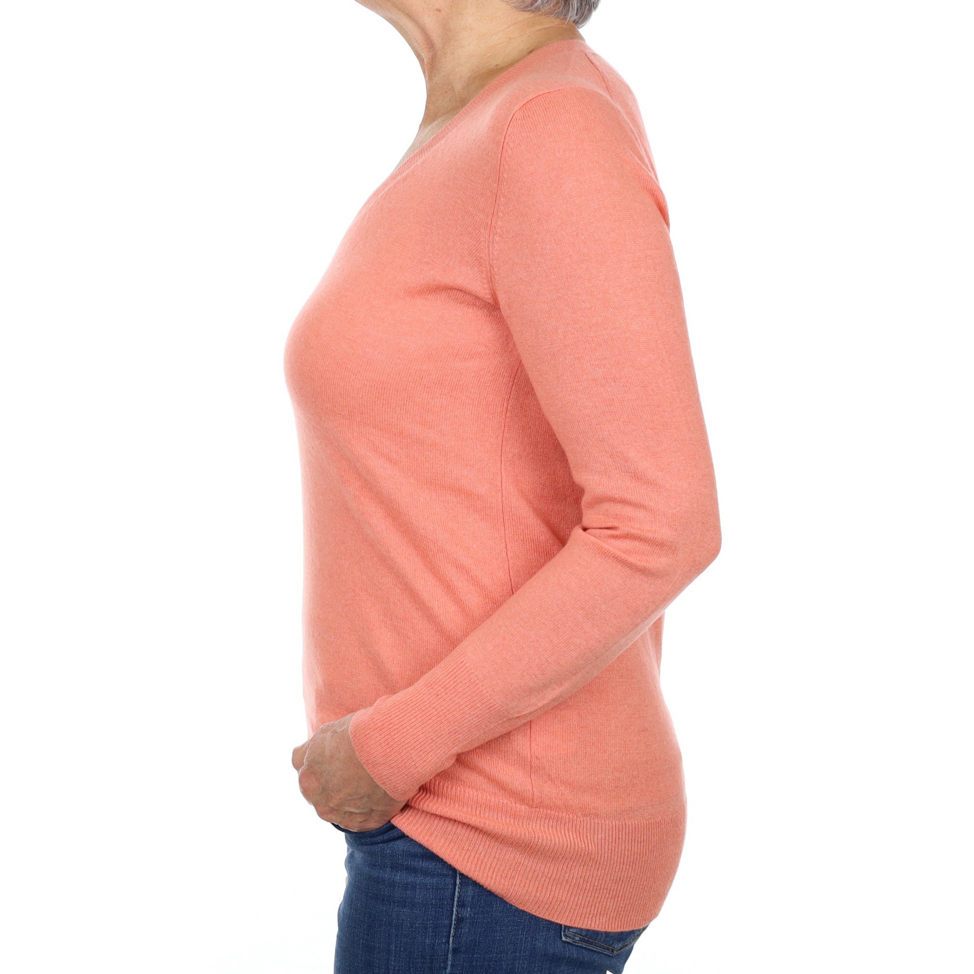 Orange Soda Cashmere V Neck Jumper Medium