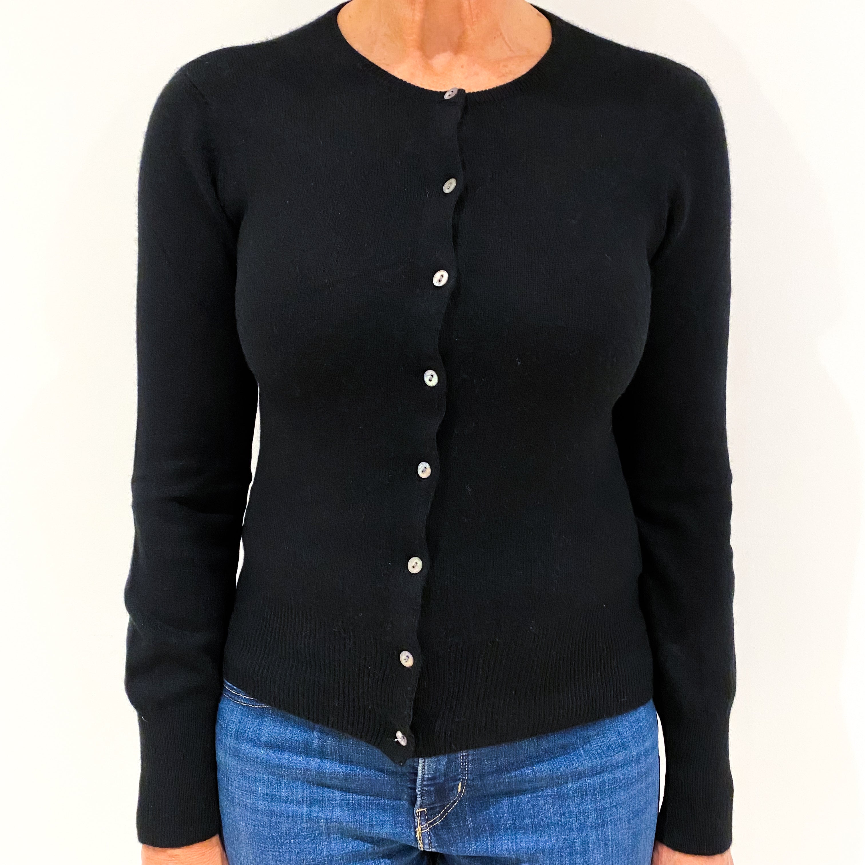 Black Cashmere Cardigan Medium