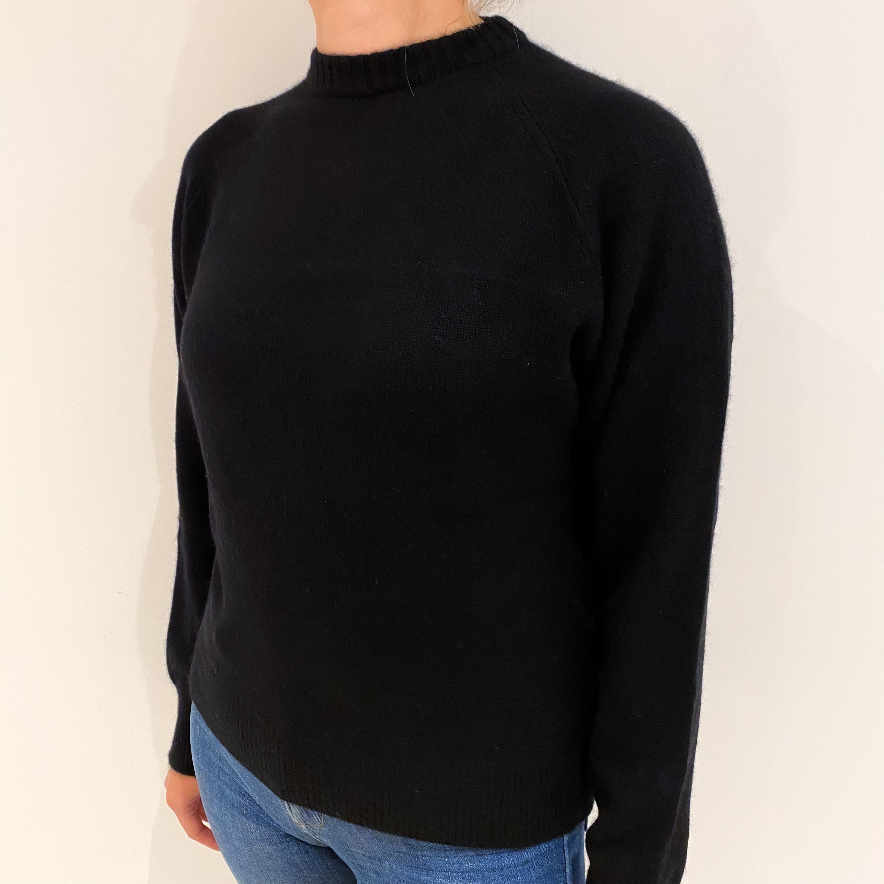 Theory Black Cashmere Crew Neck Jumper Small