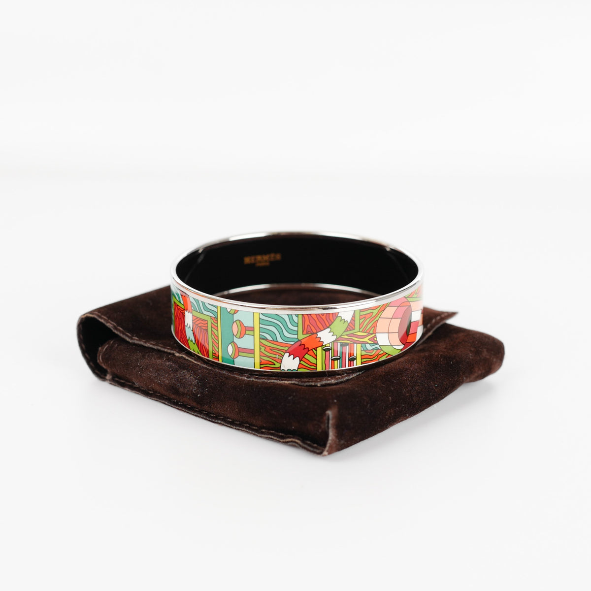 Pristine Boxed Hermès Point d’Orgue Enamel Bangle