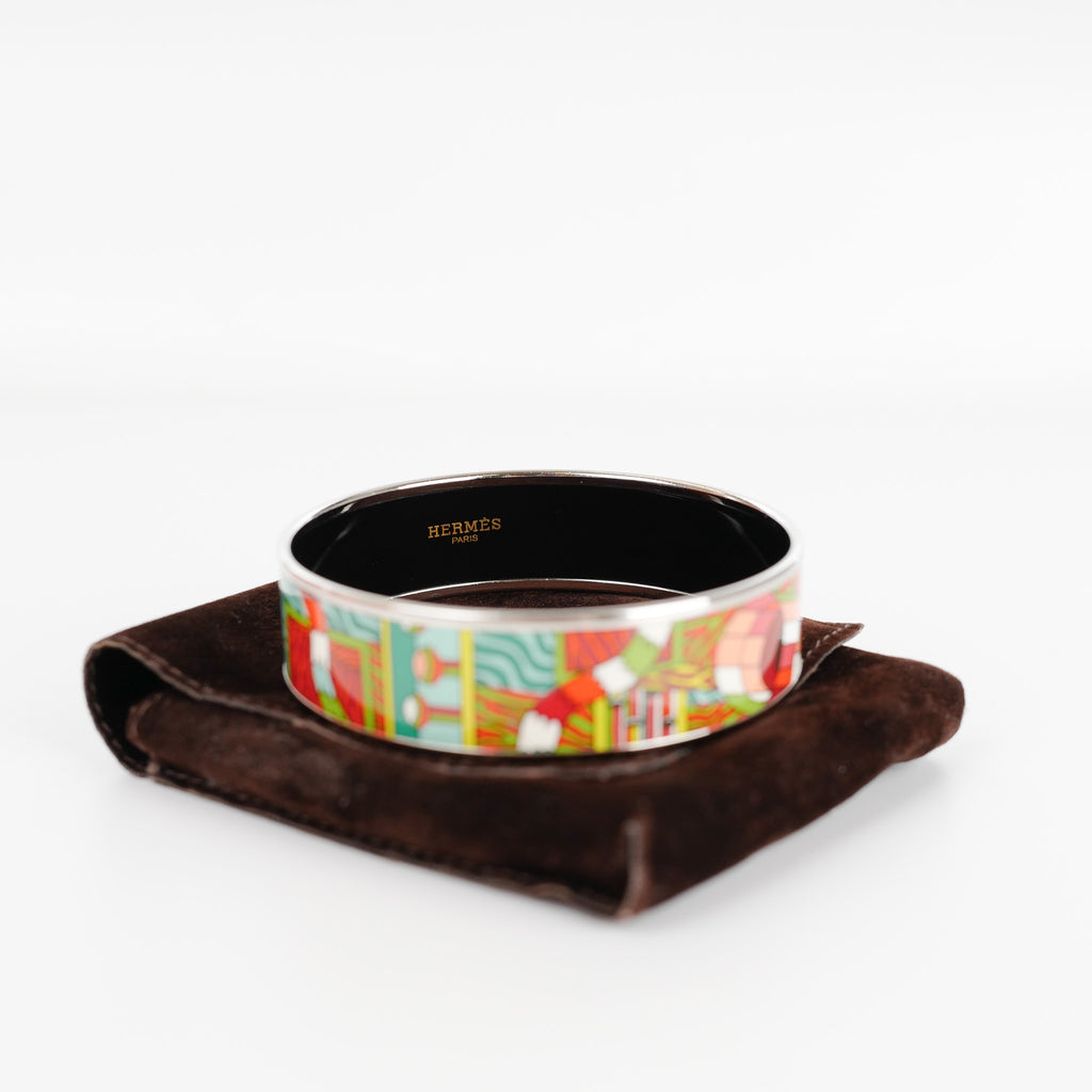 Pristine Boxed Hermès Point d’Orgue Enamel Bangle