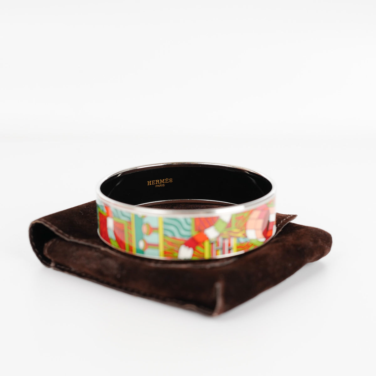 Pristine Boxed Hermès Point d’Orgue Enamel Bangle