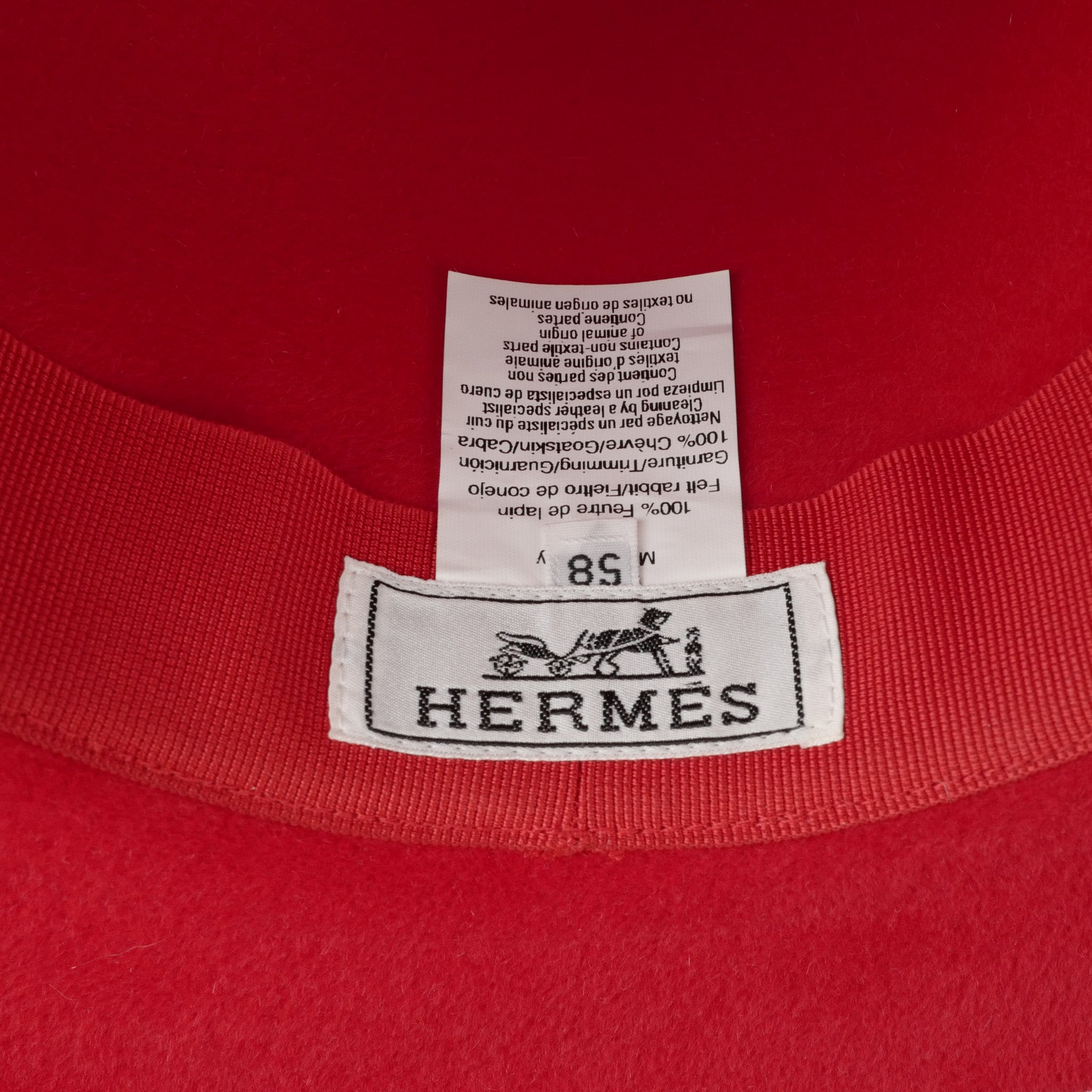Pristine Hermès Rabbit Fur Fedora Size 58