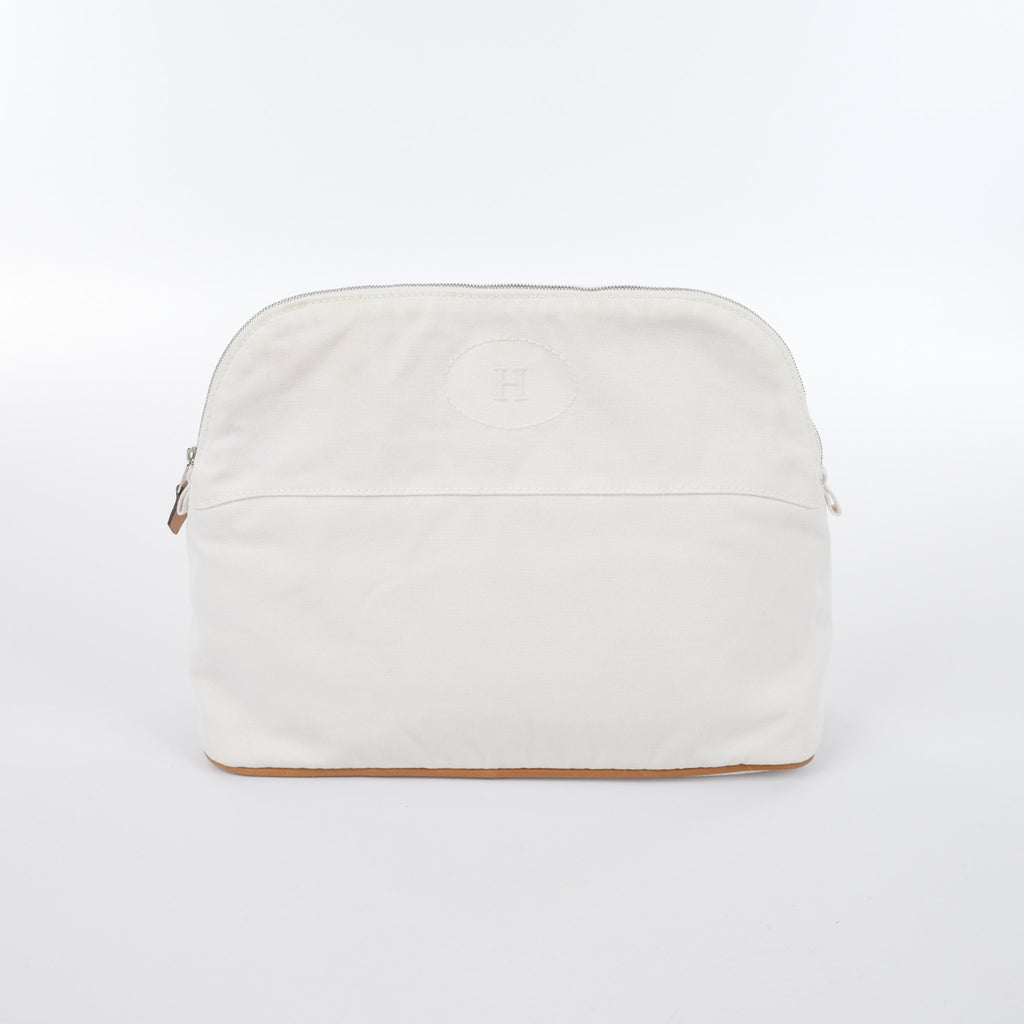 Hermès Winter White Cosmetic Bag Large