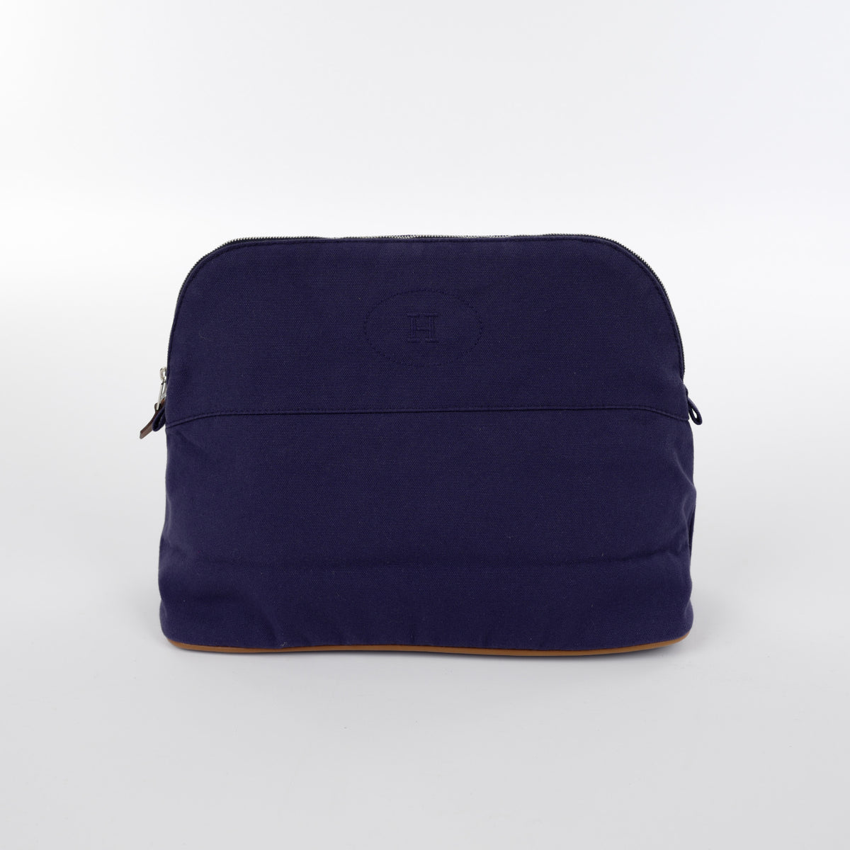 Hermès French Navy Cosmetic Bag Large
