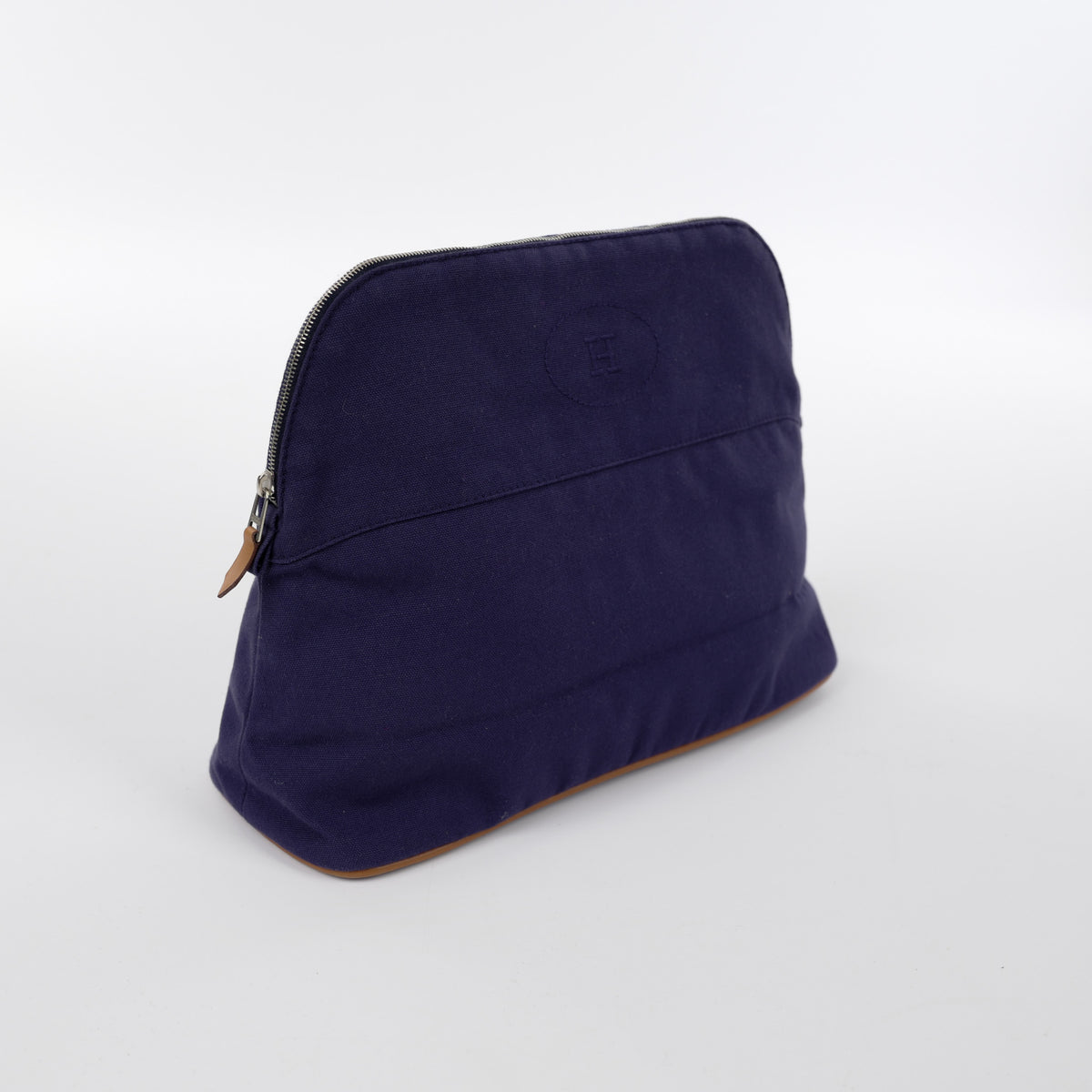 Hermès French Navy Cosmetic Bag Large