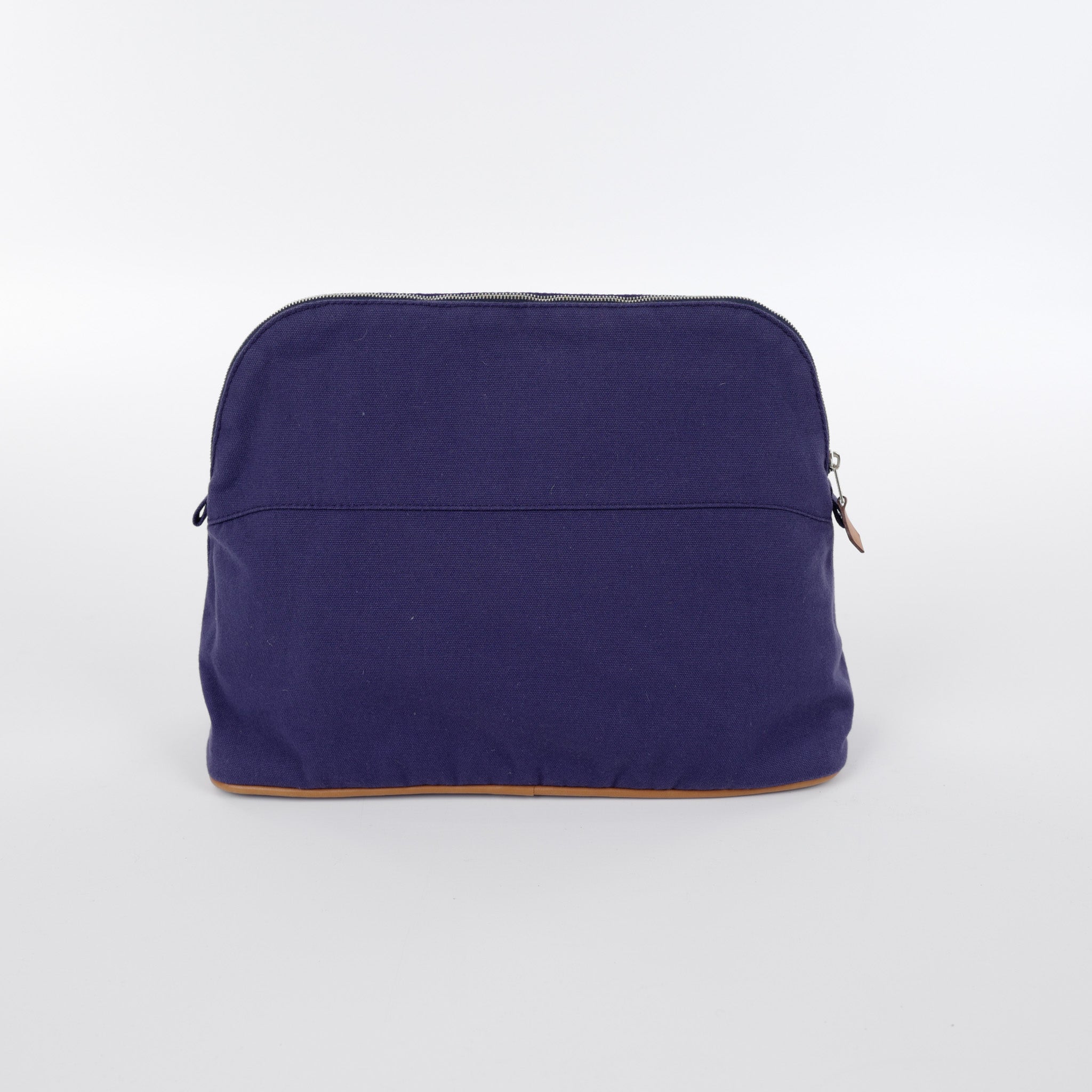 Hermès French Navy Cosmetic Bag Large