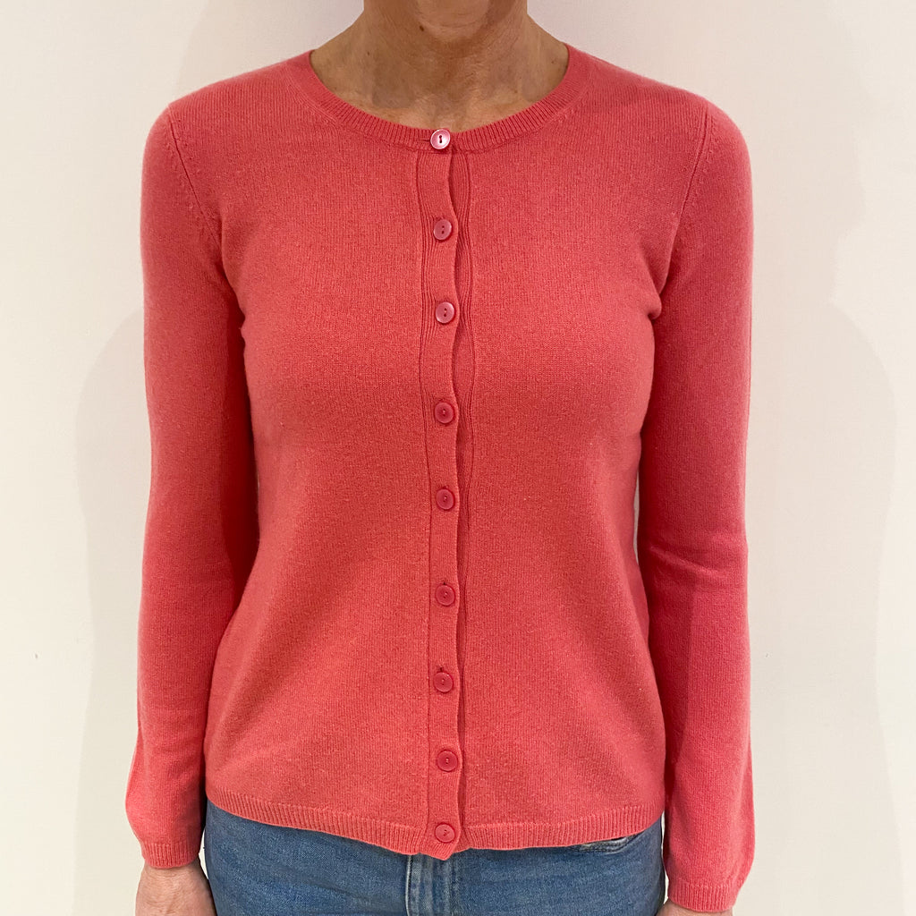 Rose Pink Cashmere Cardigan Small