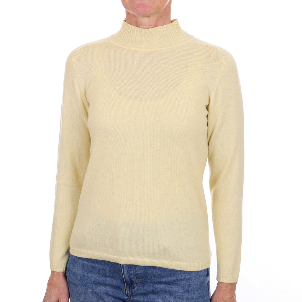 Primrose Yellow Cashmere Turtle Neck Jumper Small