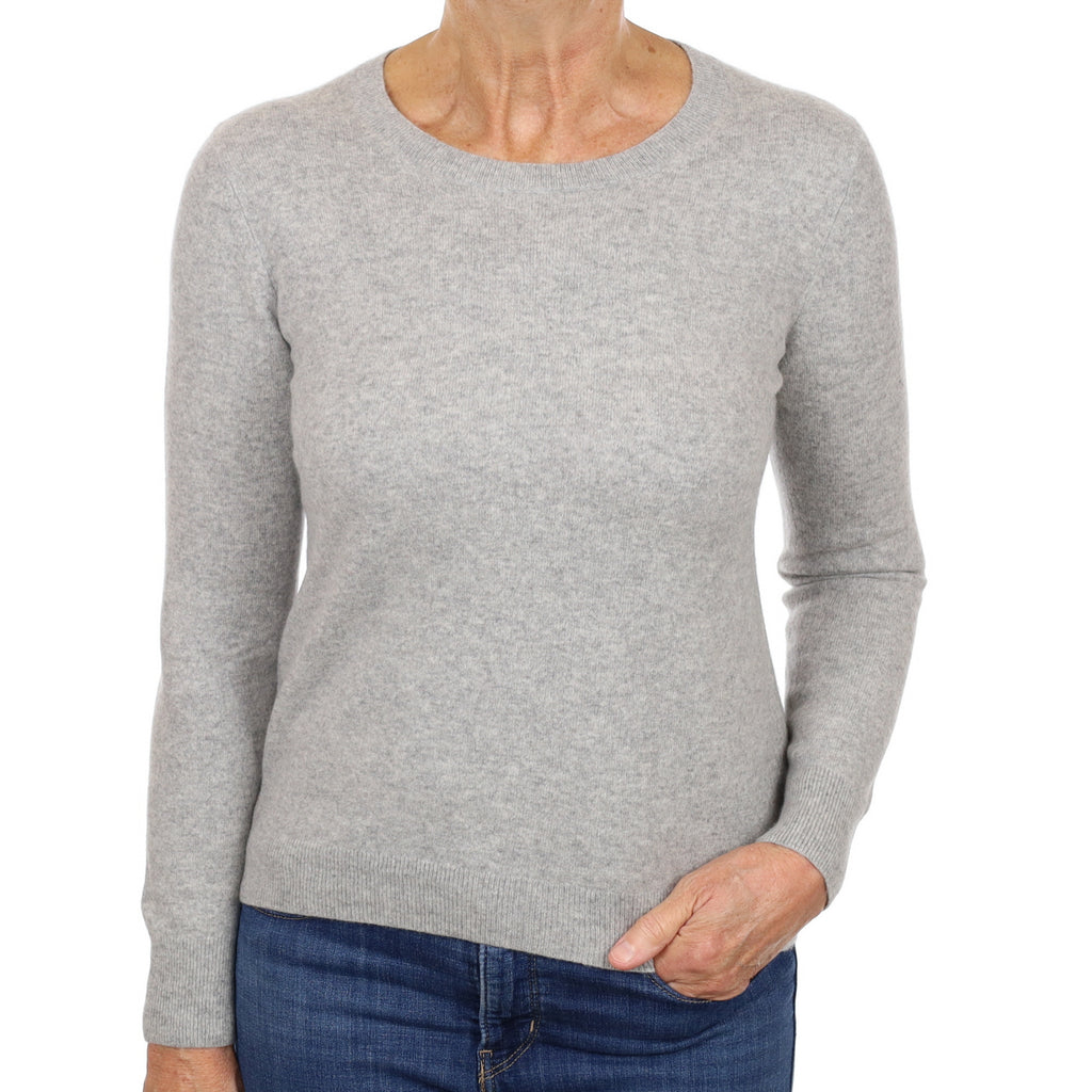Smoke Grey Cashmere Crew Neck Jumper Medium