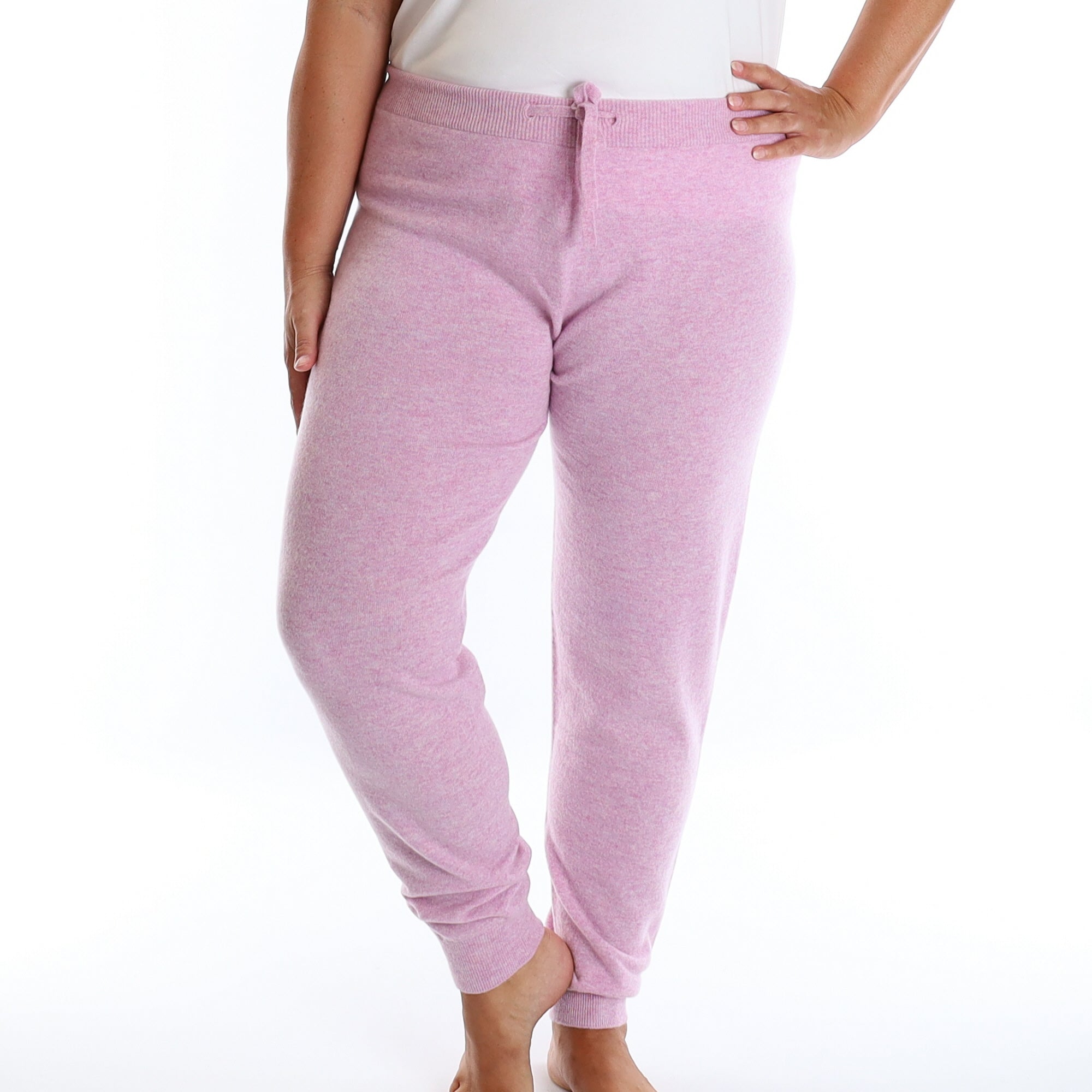 Brand New Scottish Mauve Pink Cashmere Slim Fit Lounge Pants Extra Large