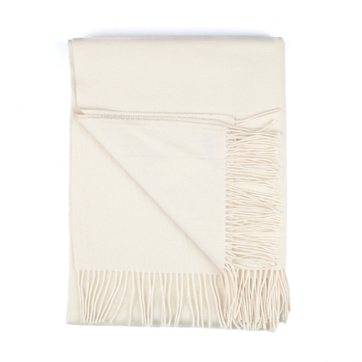 Brand New English Ivory with Gold Sparkle Luxury Woven Cashmere Blanket