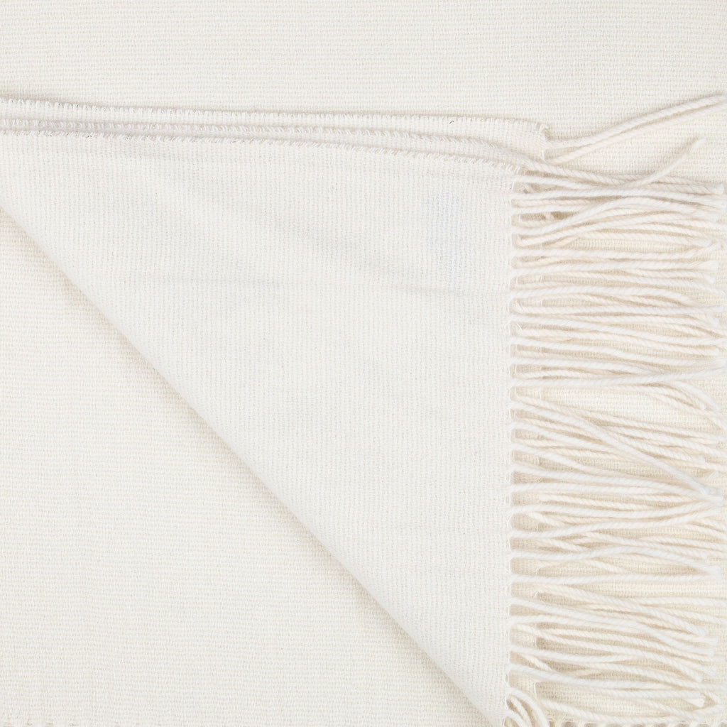 Brand New English Ivory with Gold Sparkle Luxury Woven Cashmere Blanket