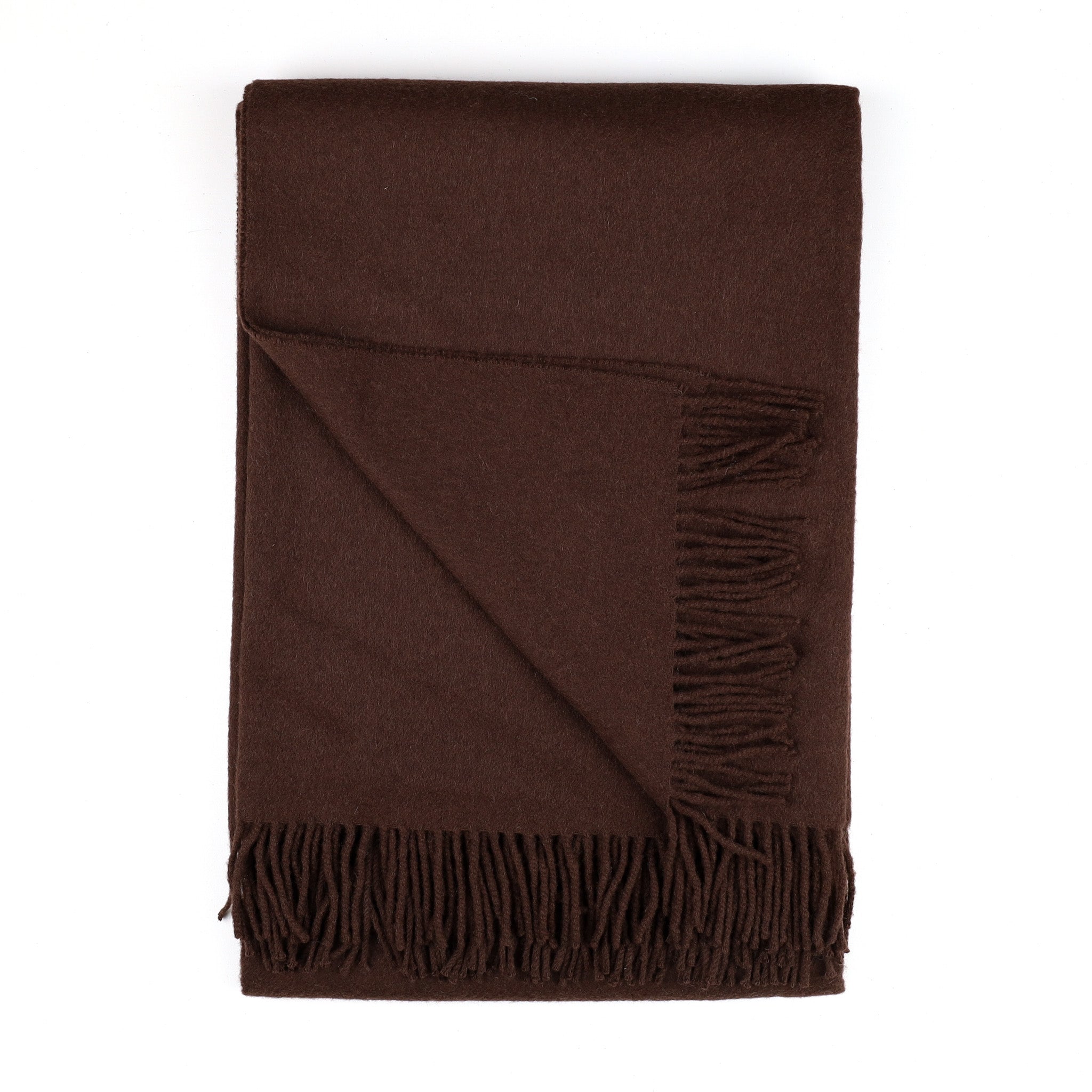 Brand New Scottish Dark Chocolate Luxury Woven Cashmere Blanket