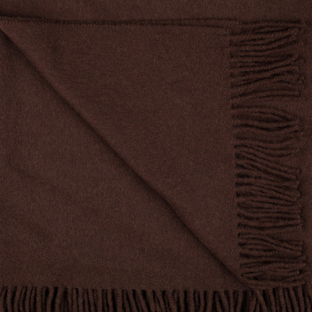 Brand New Scottish Dark Chocolate Luxury Woven Cashmere Blanket