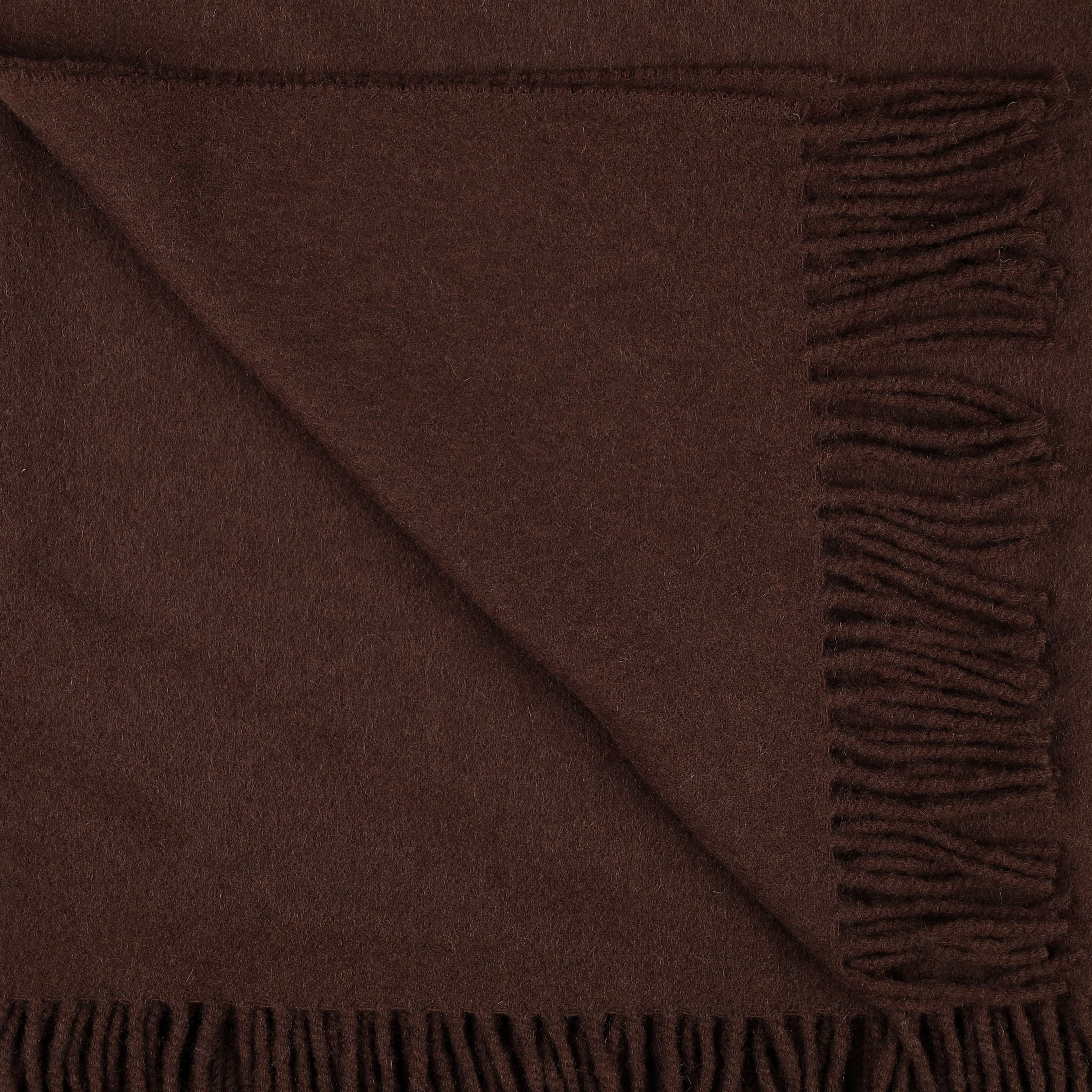 Brand New Scottish Dark Chocolate Luxury Woven Cashmere Blanket