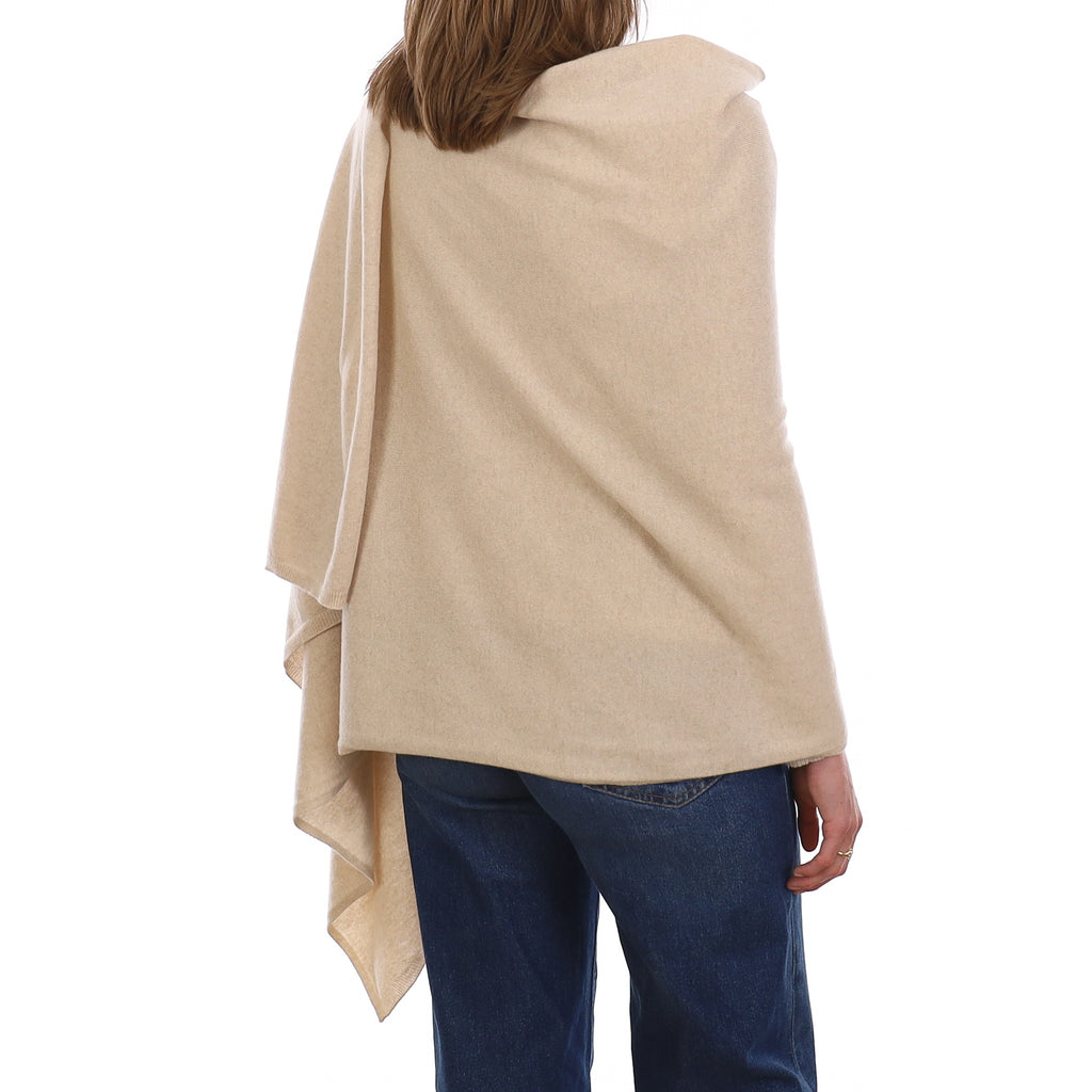 Brand New Sand Beige Recycled Cashmere Luxury Wrap