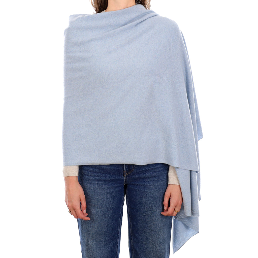 Brand New Baby Blue Recycled Cashmere Luxury Wrap