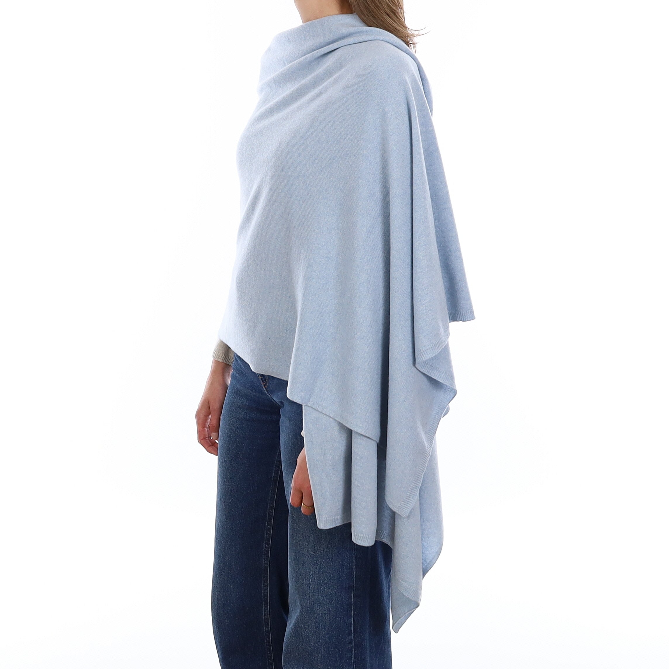 Brand New Baby Blue Recycled Cashmere Luxury Wrap
