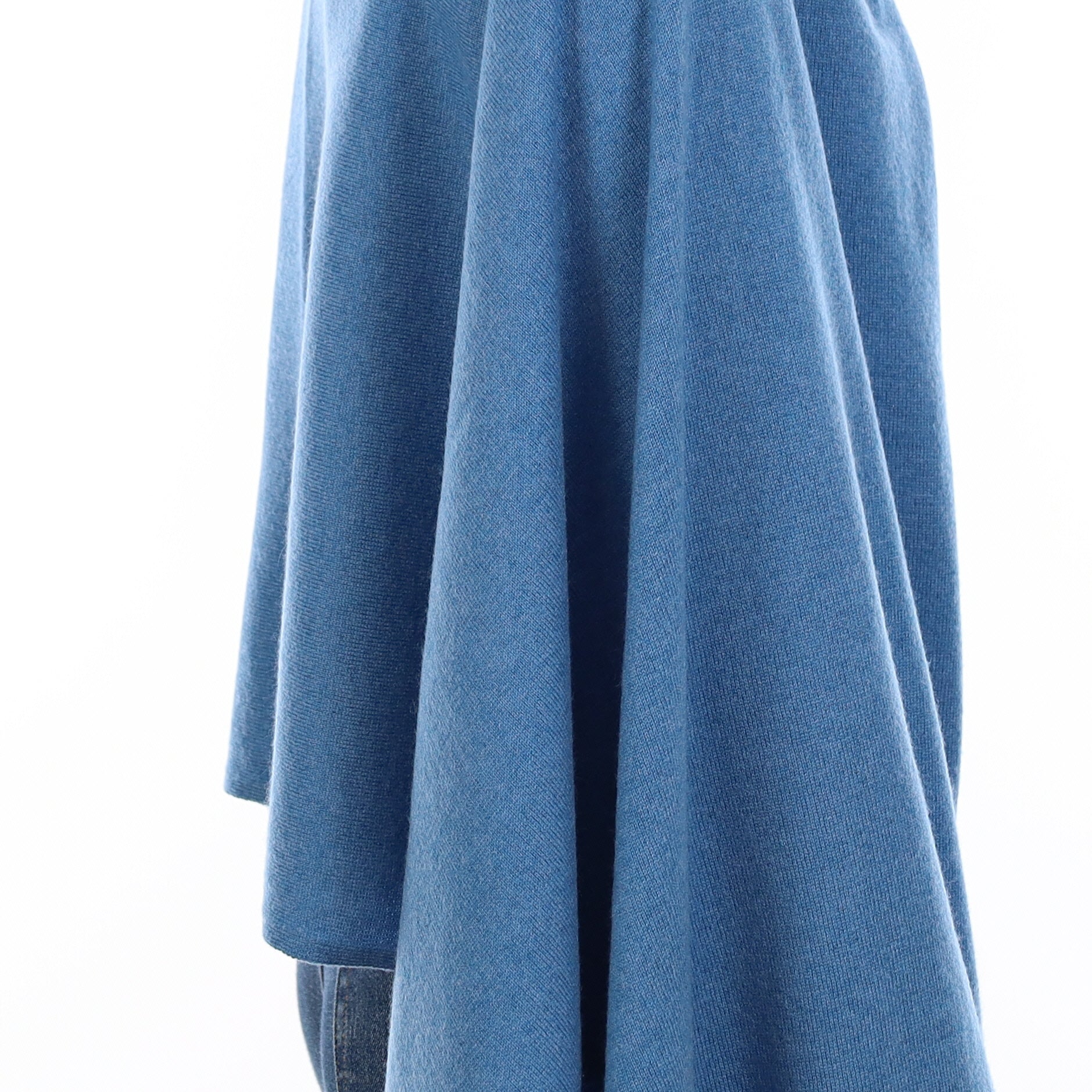 Brand New Mediterranean Blue Recycled Cashmere Luxury Wrap