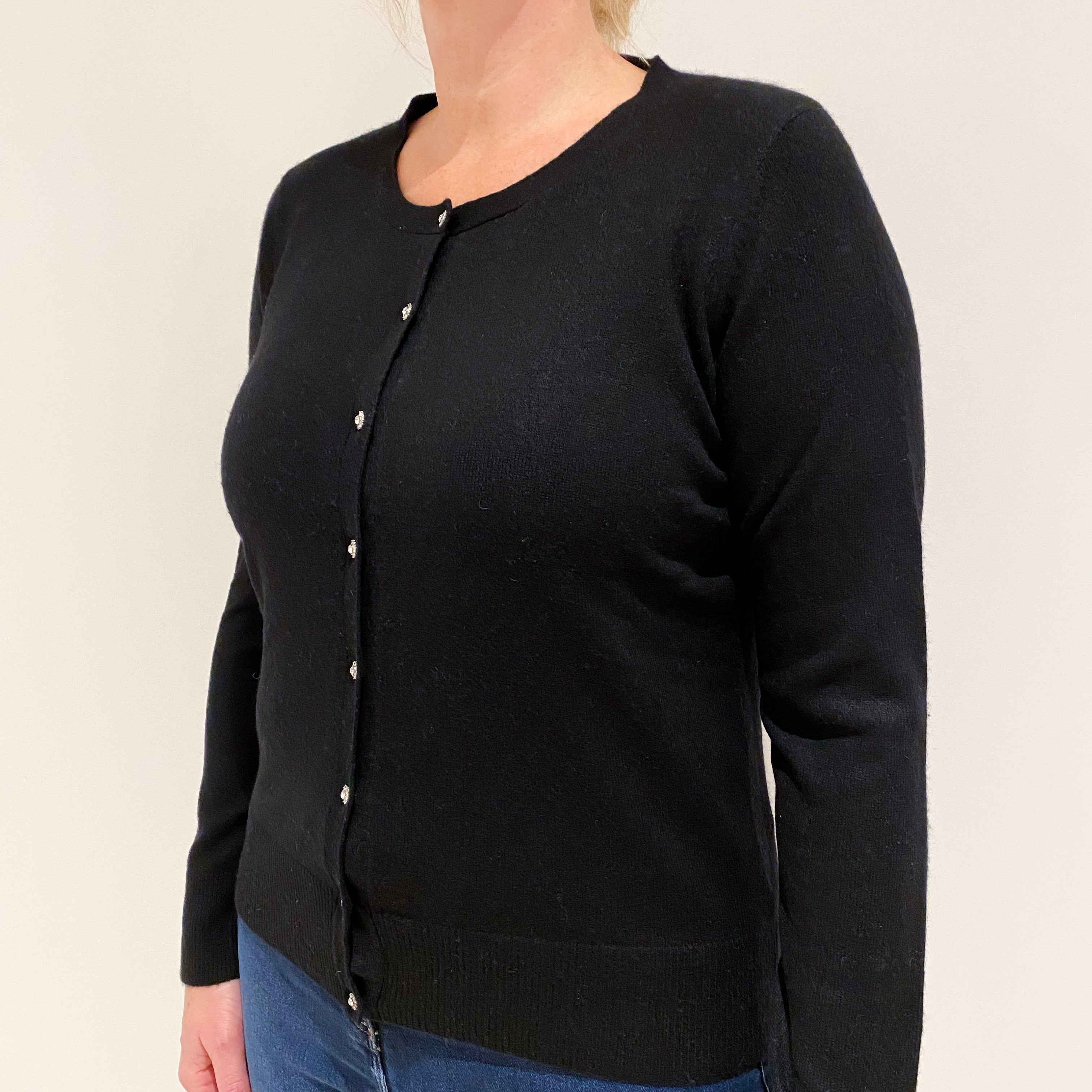 Black Cashmere Cardigan Large