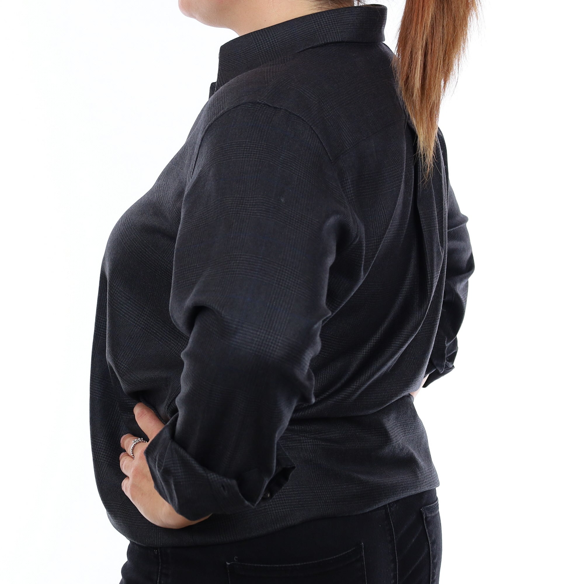 Brand New Hermès Charcoal Prince Of Wales Check Shirt UK 18