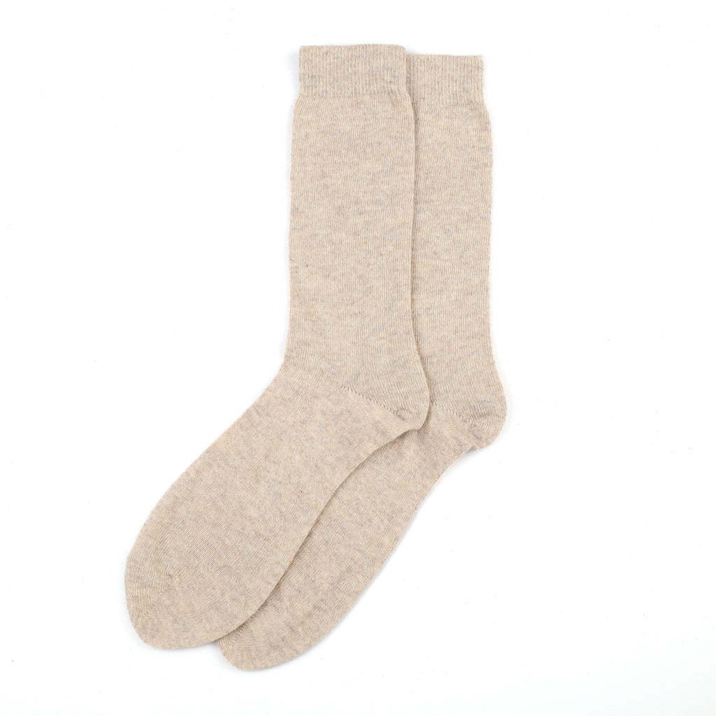 Men's Brand New Scottish Fawn Marl Cashmere Every Day Socks
