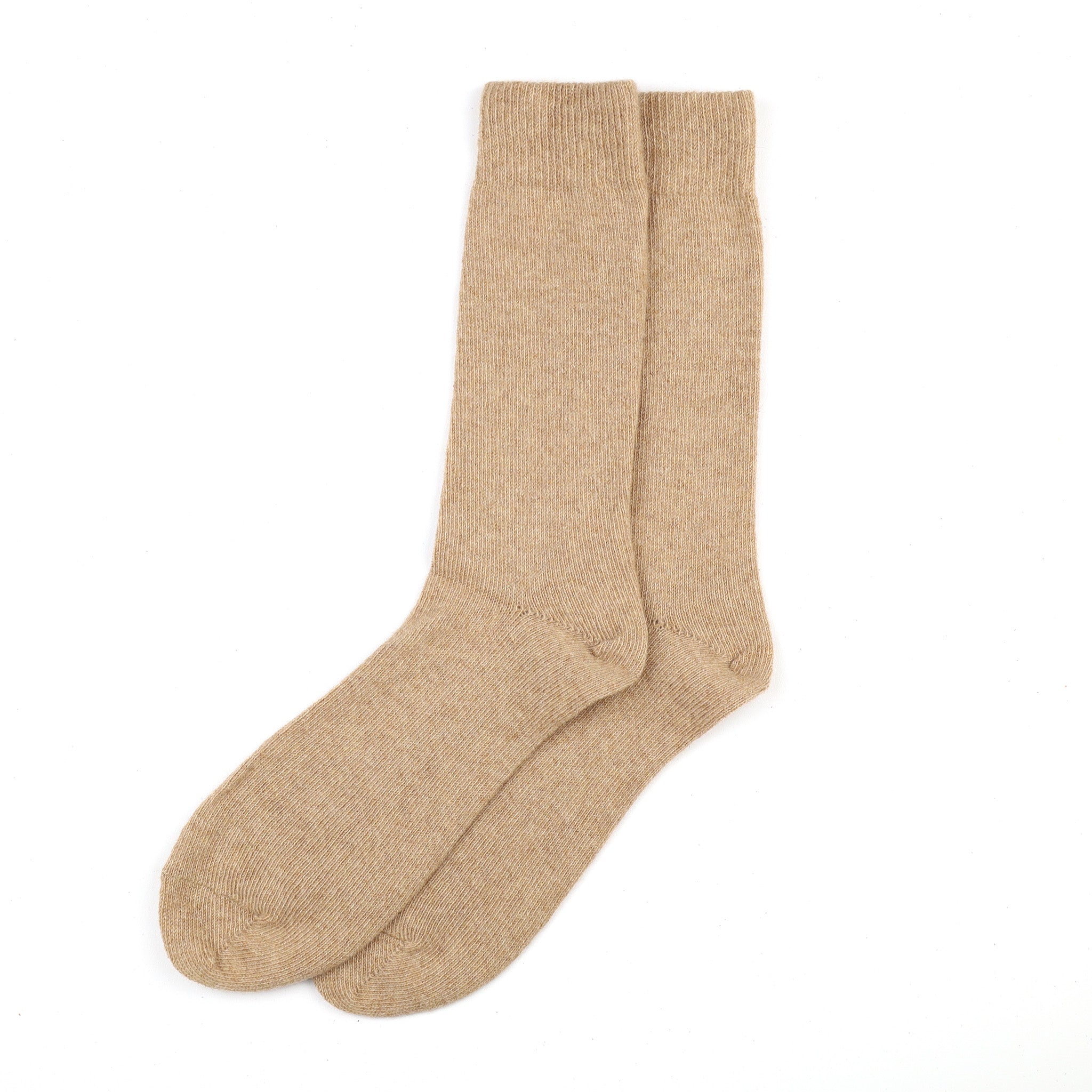 Men's Brand New Scottish Camel Brown Cashmere Every Day Socks