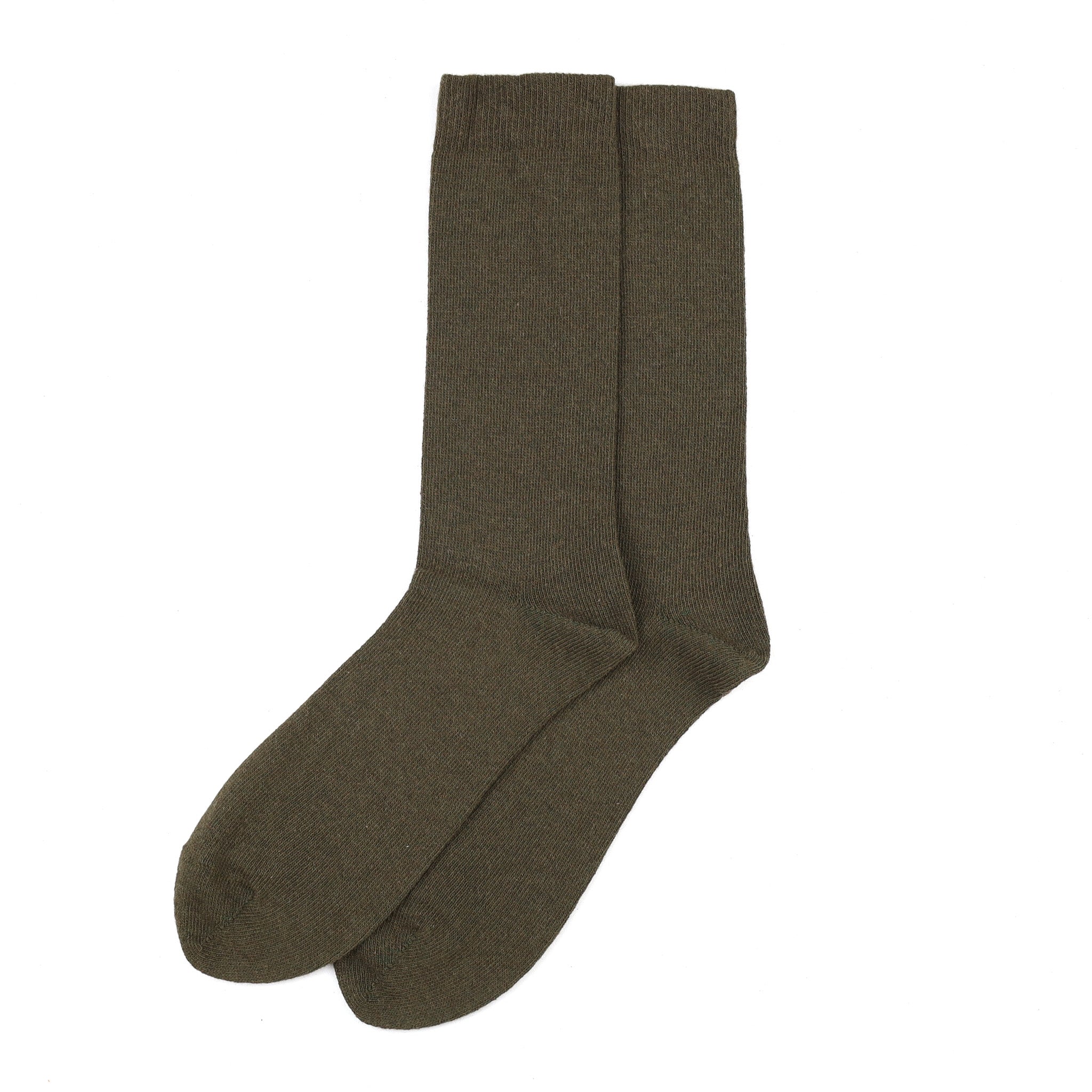 Men's Brand New Scottish Khaki Green Cashmere Every Day Socks