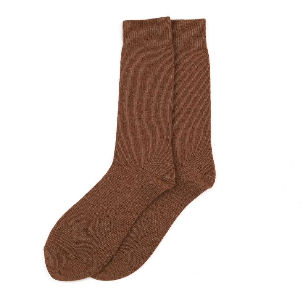 Men's Brand New Scottish Chestnut Brown Cashmere Every Day Socks