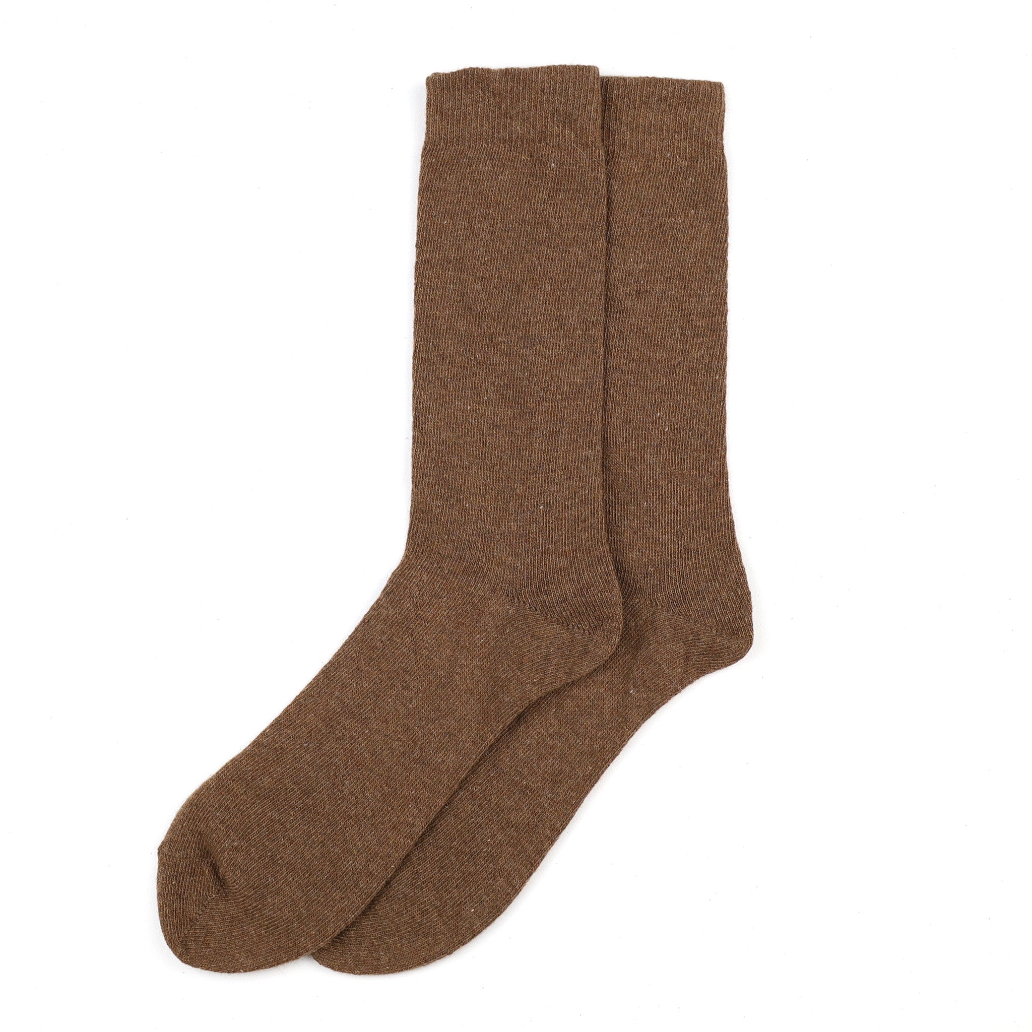 Men's Brand New Scottish Nutmeg Brown Cashmere Every Day Socks