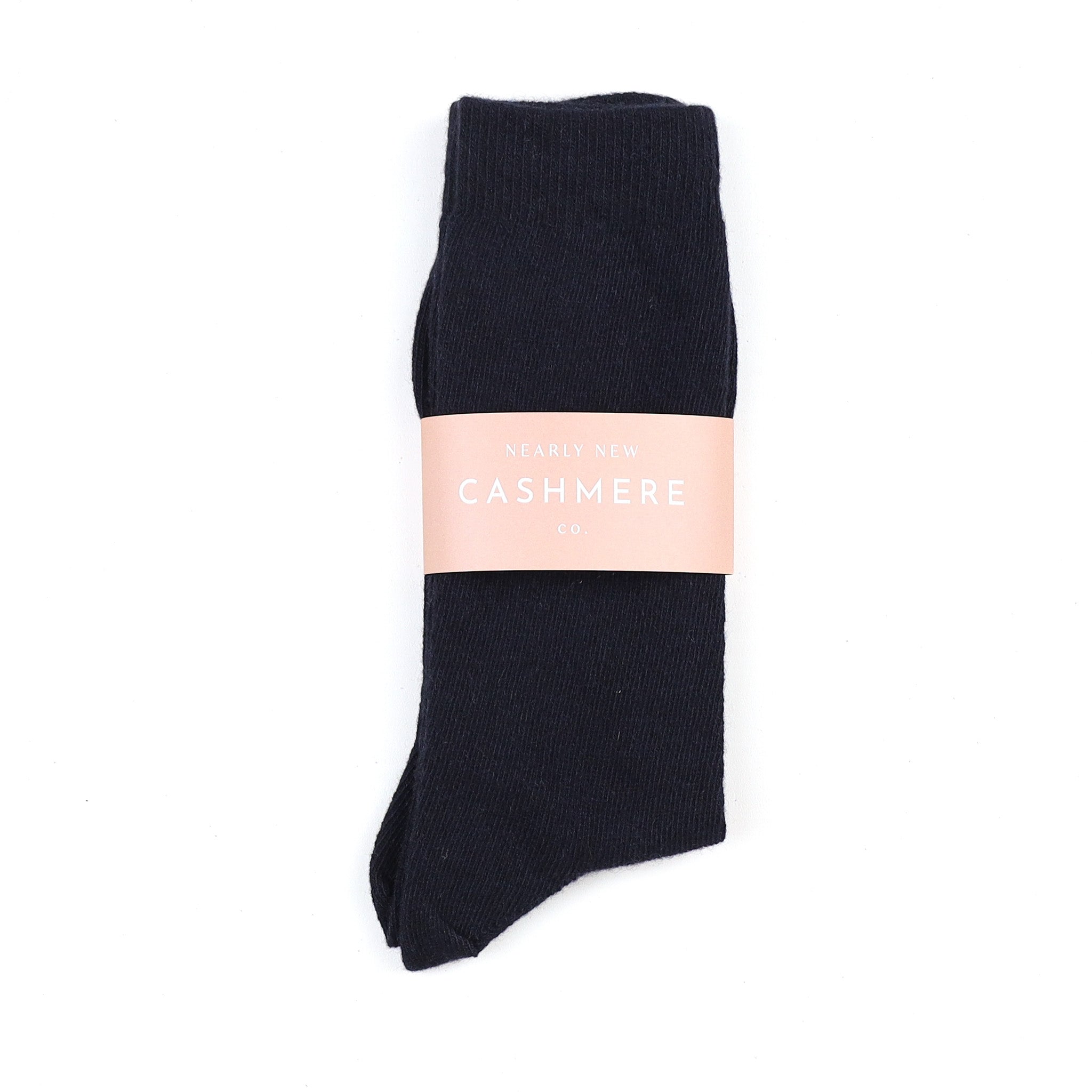 Men's Brand New Scottish Black Cashmere Every Day Socks