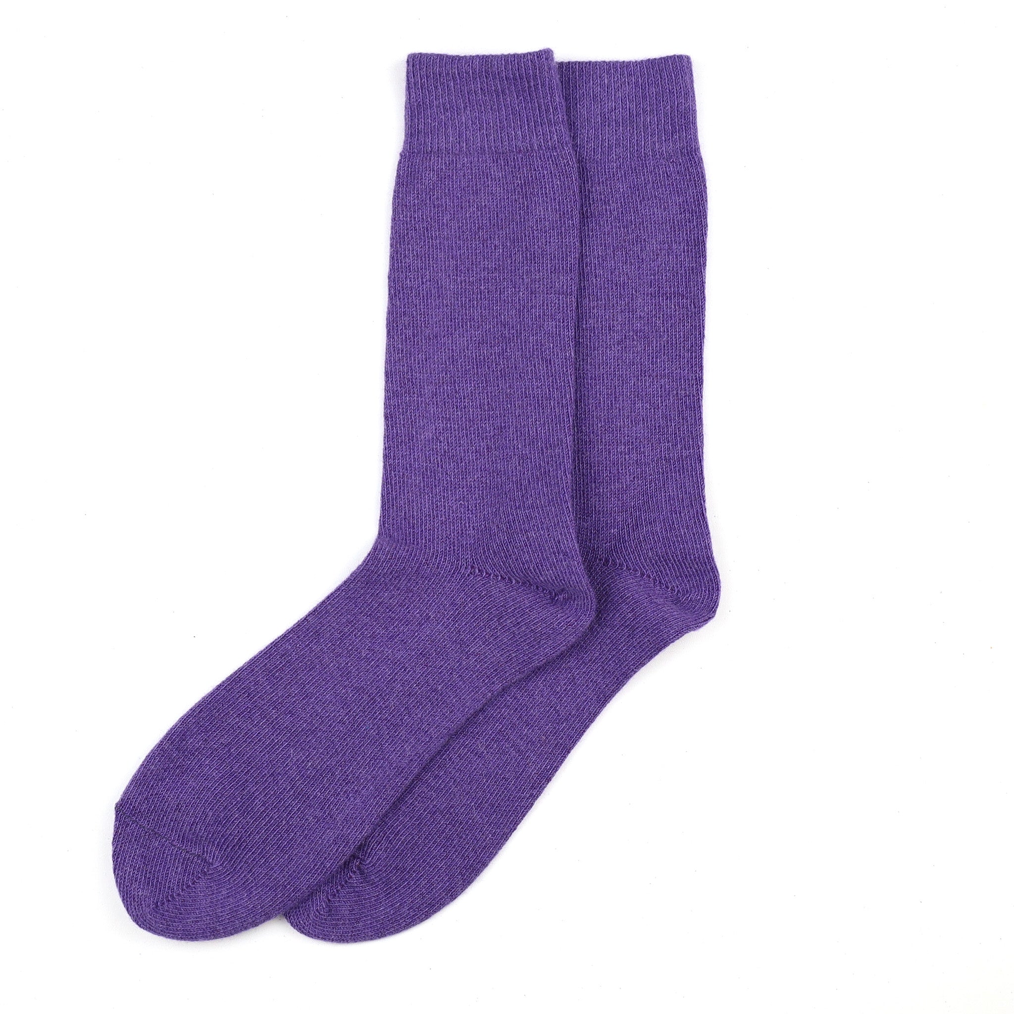 Men's Brand New Scottish Amethyst Purple Cashmere Every Day Socks