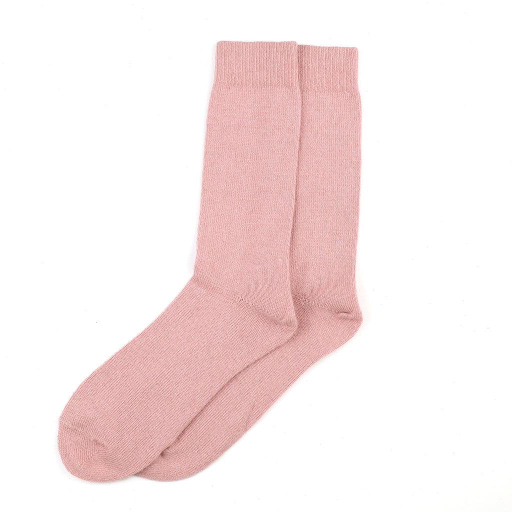 Men's Brand New Scottish Dusky Pink Cashmere Every Day Socks