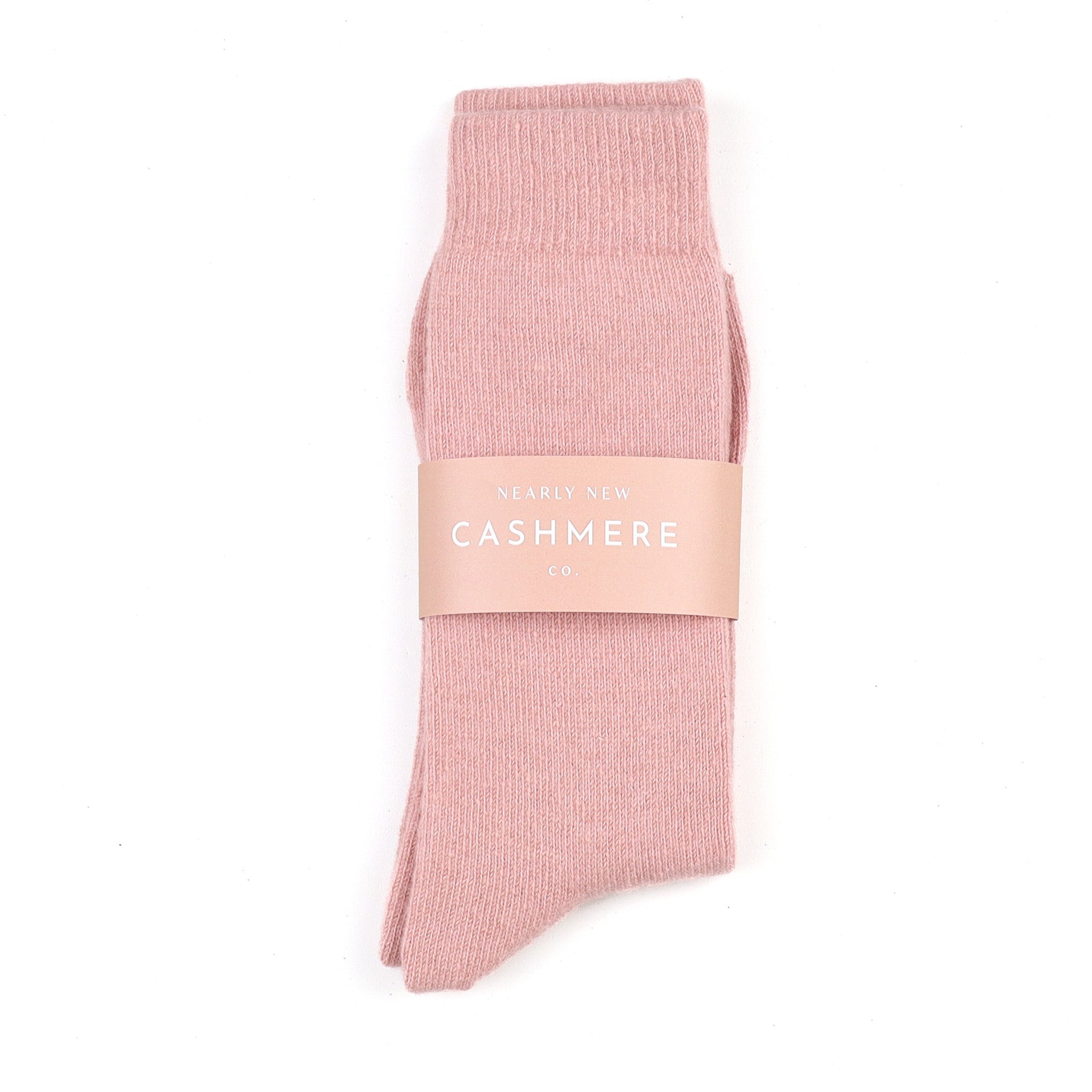 Men's Brand New Scottish Dusky Pink Cashmere Every Day Socks
