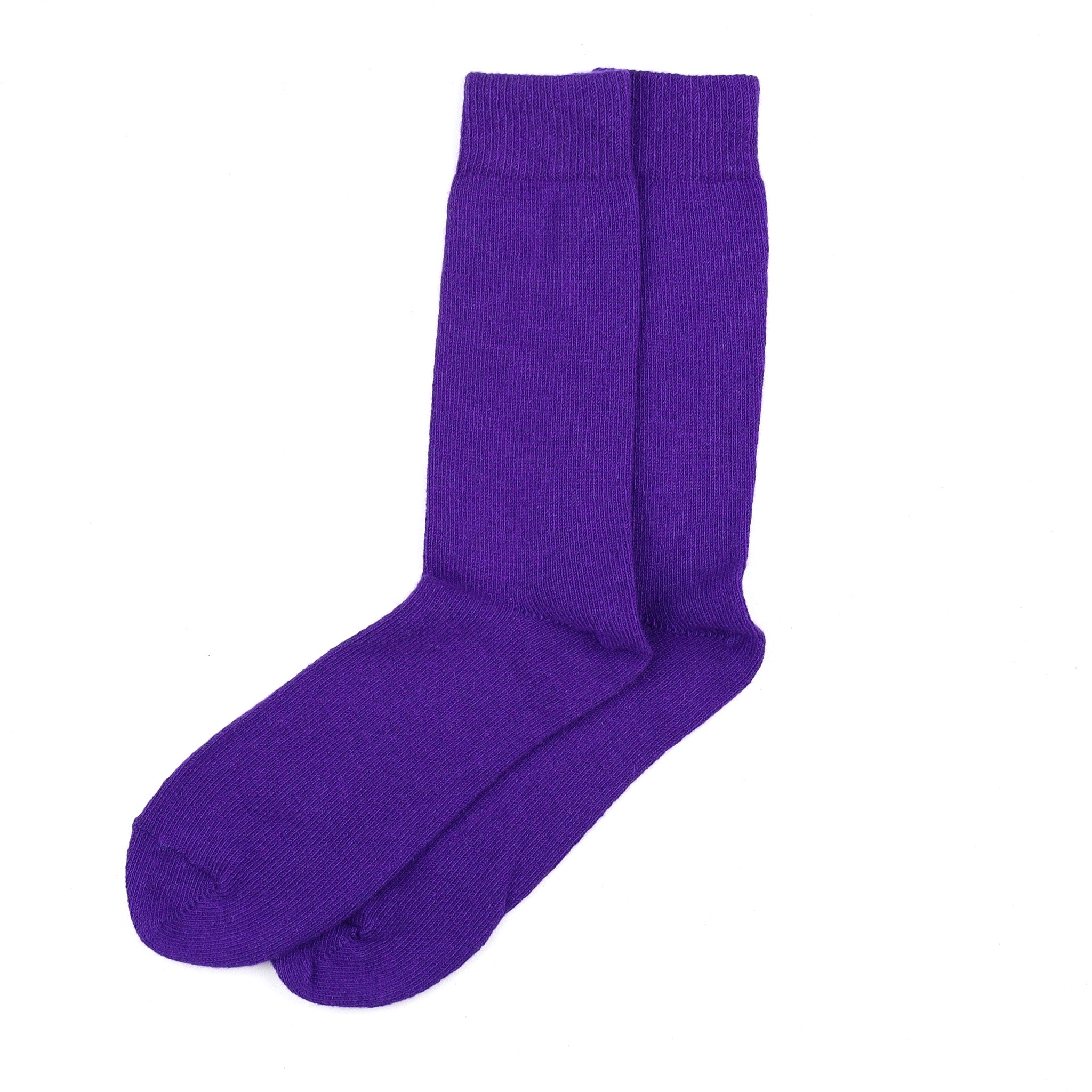 Men's Brand New Scottish Electric Purple Cashmere Every Day Socks