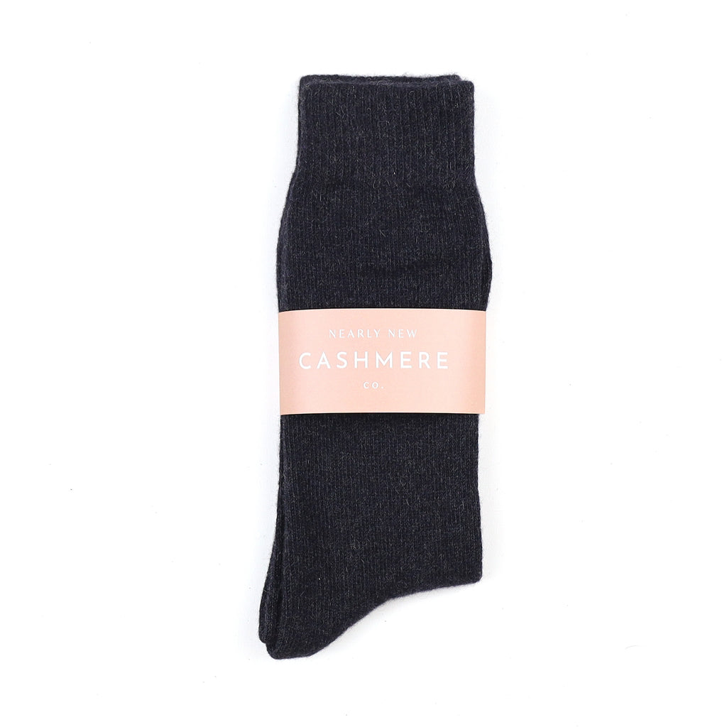 Men's Brand New Scottish Charcoal Grey Cashmere Every Day Socks