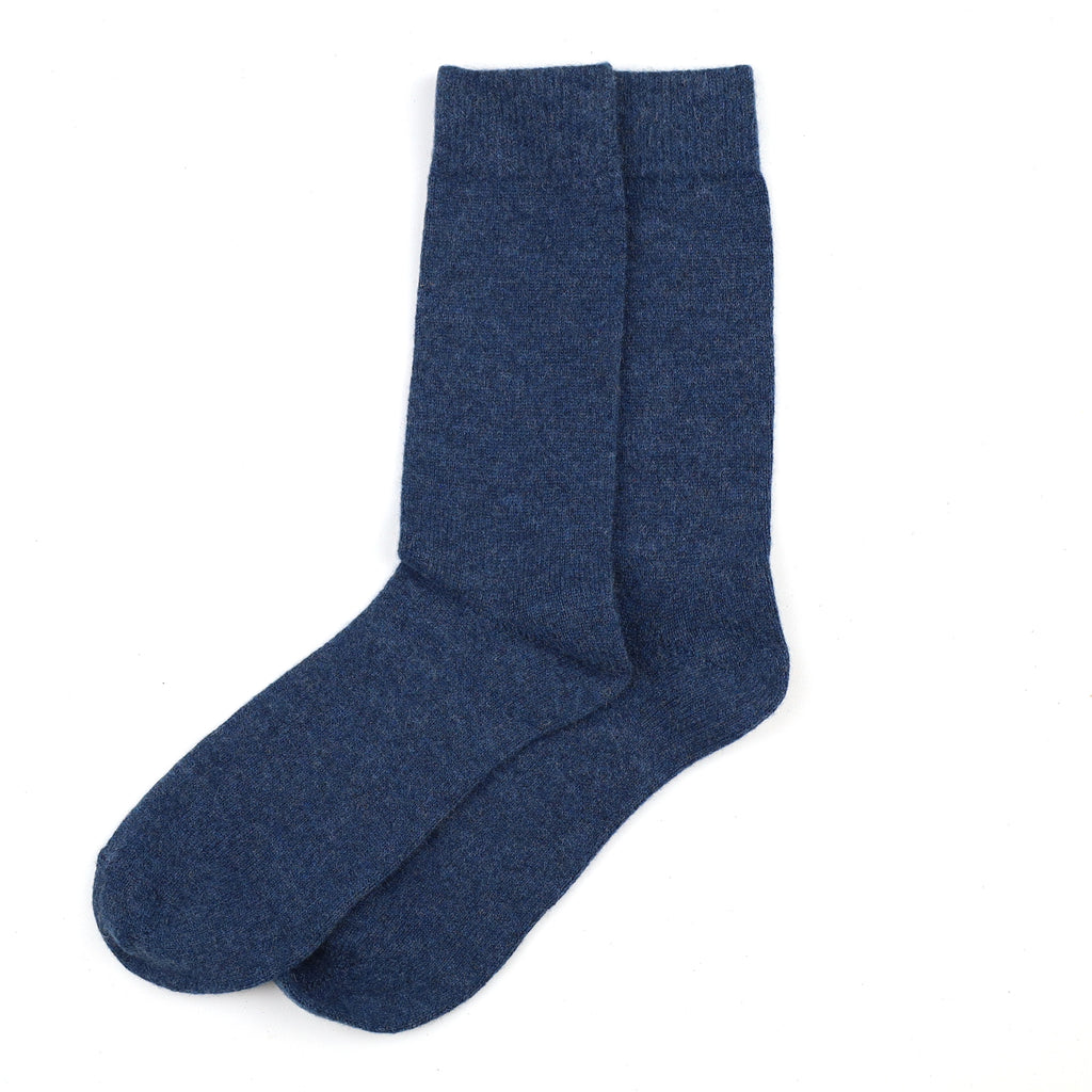Men's Brand New Scottish Naval Blue Cashmere Every Day Socks