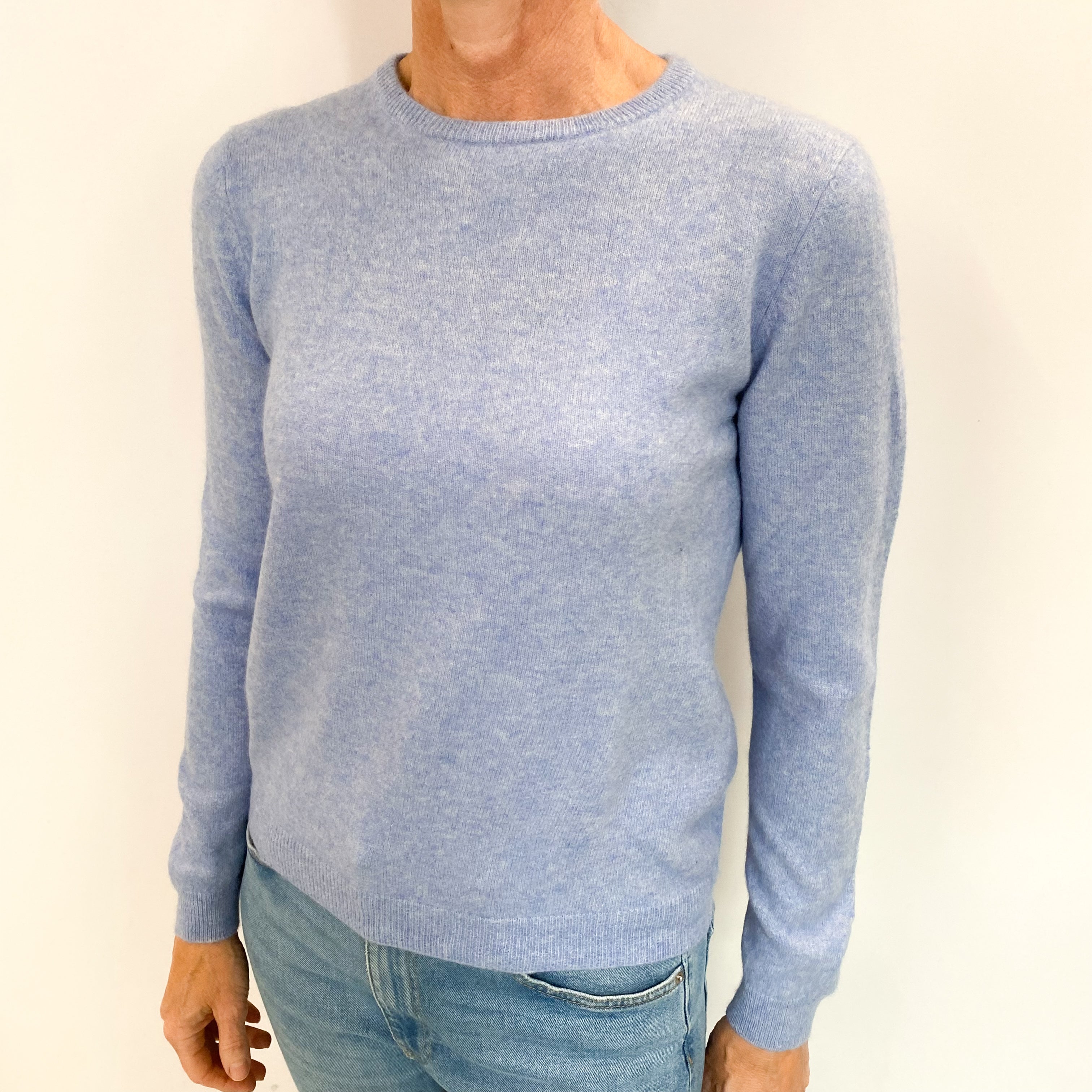 Sky Blue Cashmere Crew Neck Jumper Small