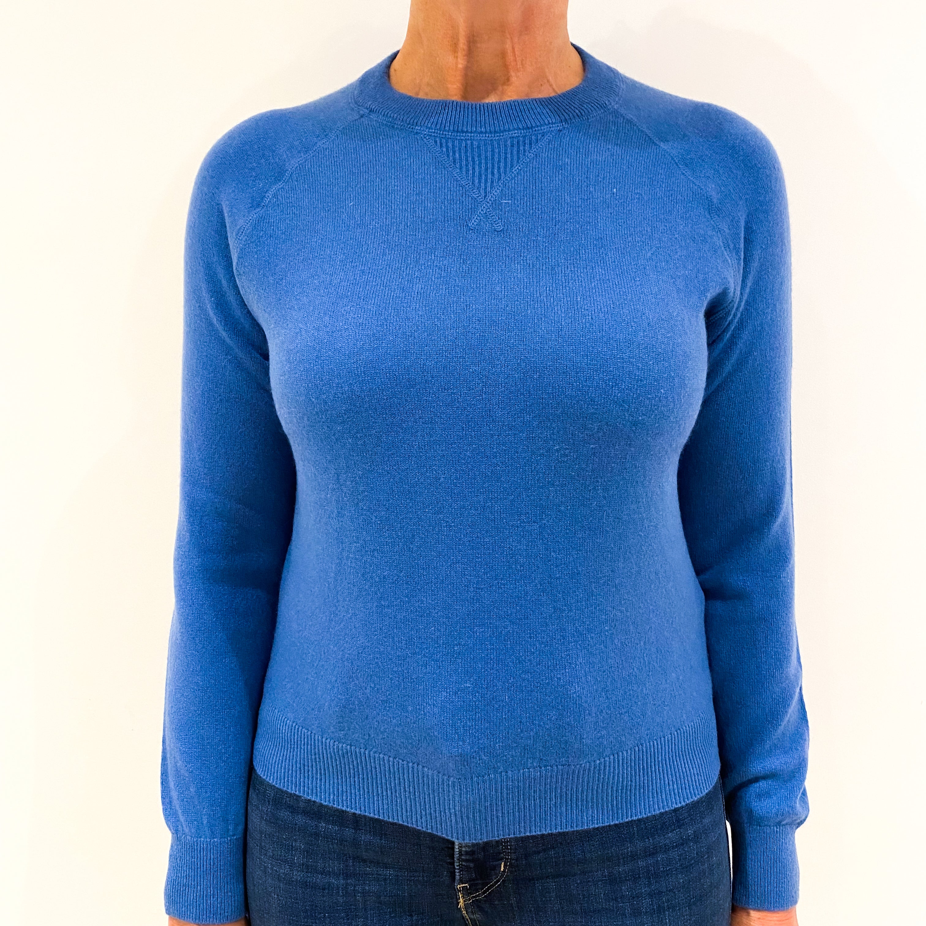 Airforce Blue Cashmere Crew Neck Jumper Medium