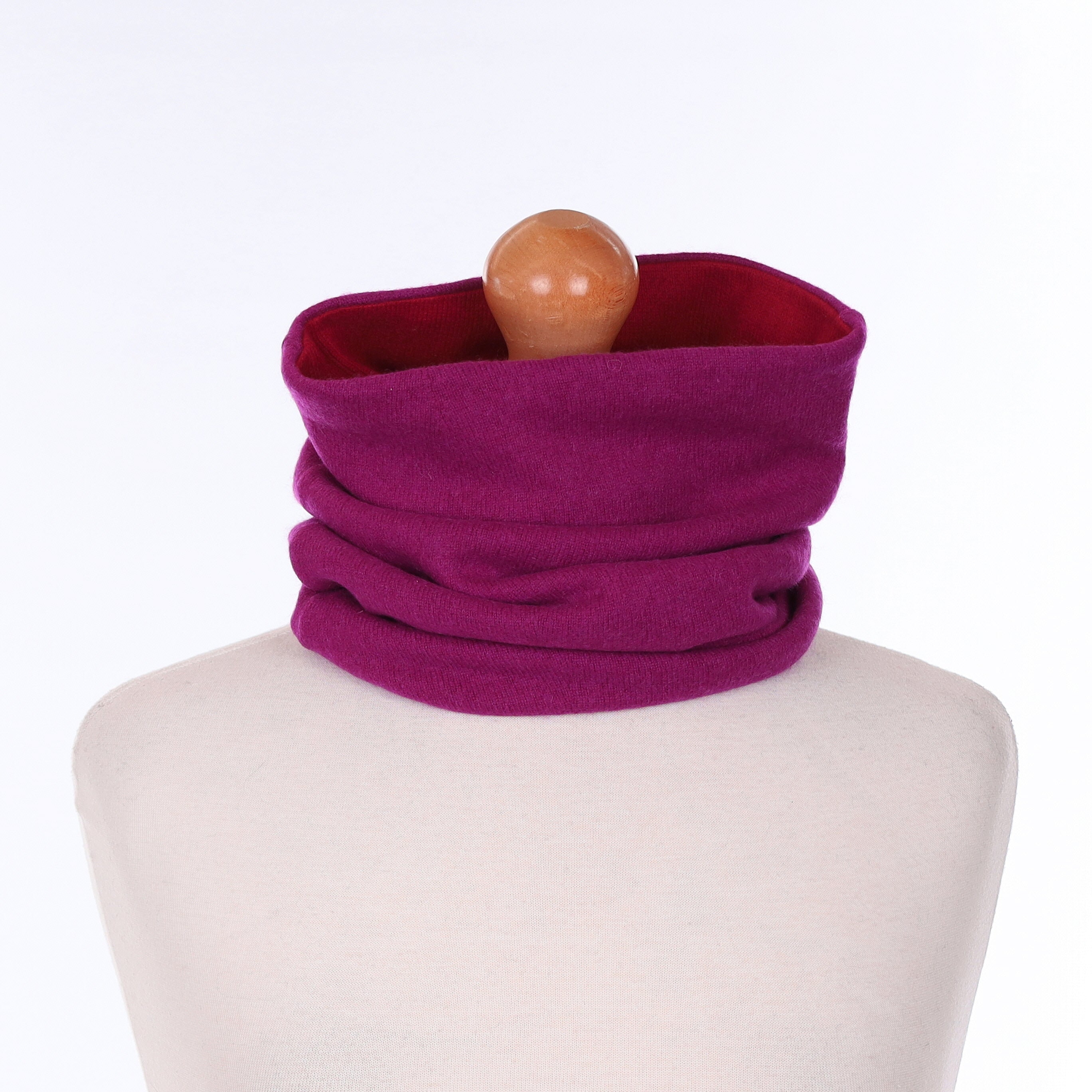 Magenta Purple and Red Luxury Double Layered Snoodby