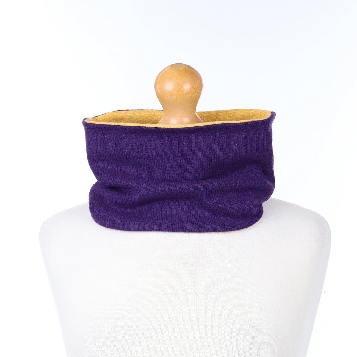 Imperial Purple and Dark Mustard Neck Warmer
